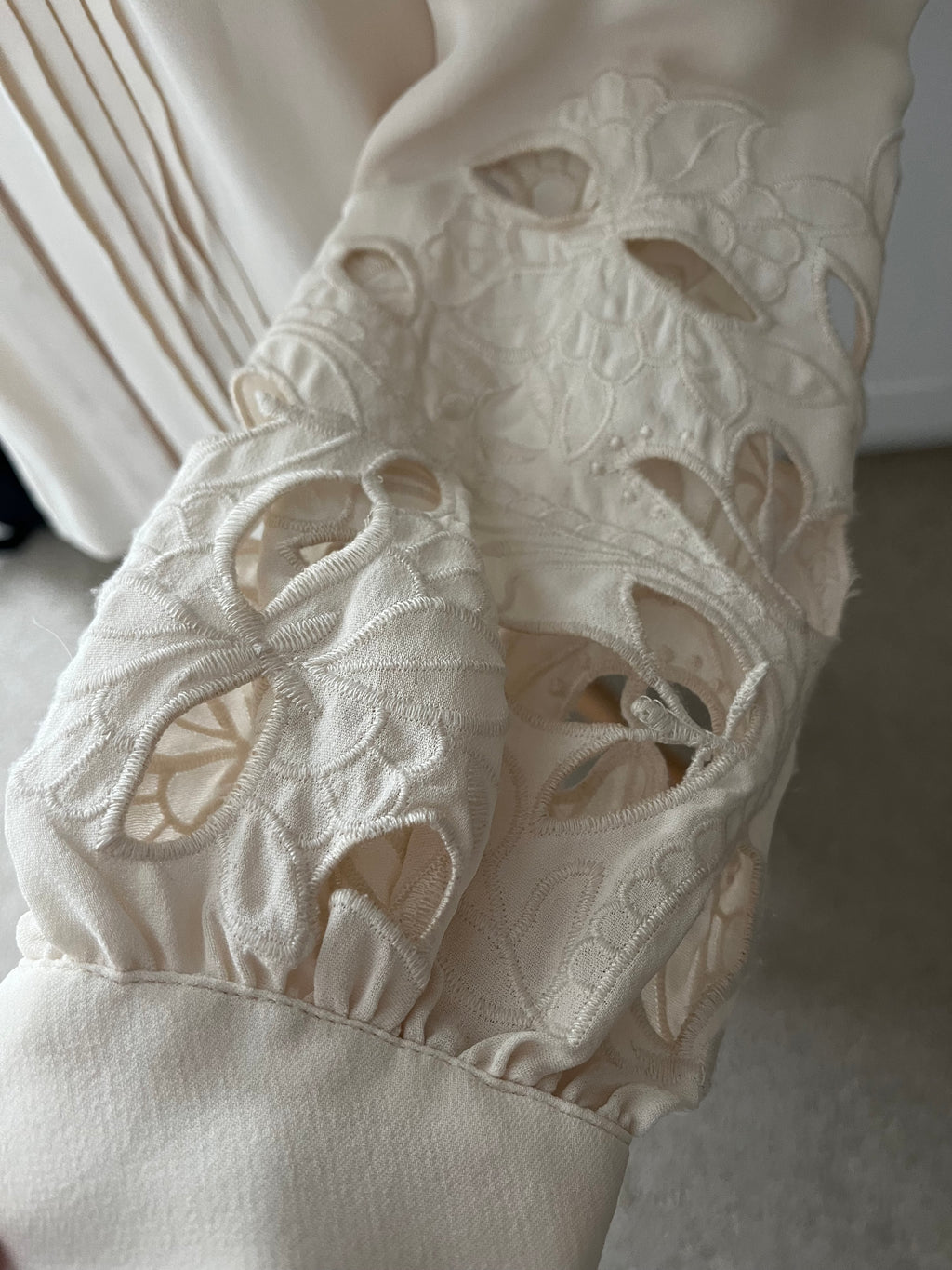 Reiss Cream Lace Top Size 14