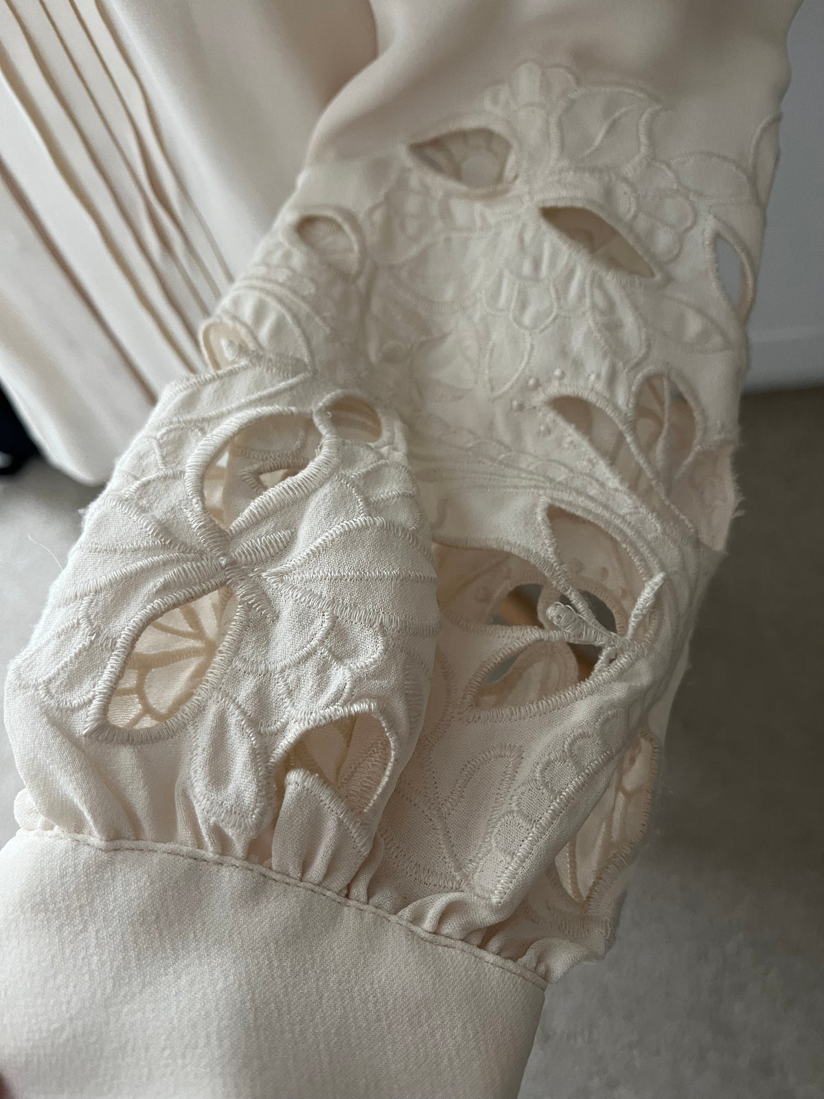 Reiss Cream Lace Top Size 14
