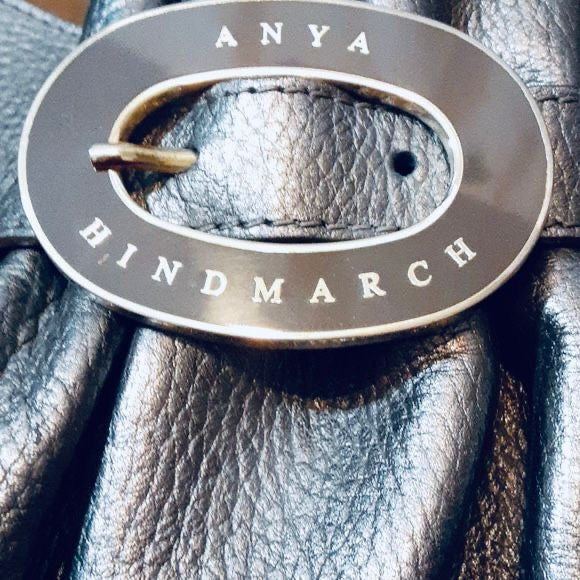 Anya Hindmarch Black Leather Tote