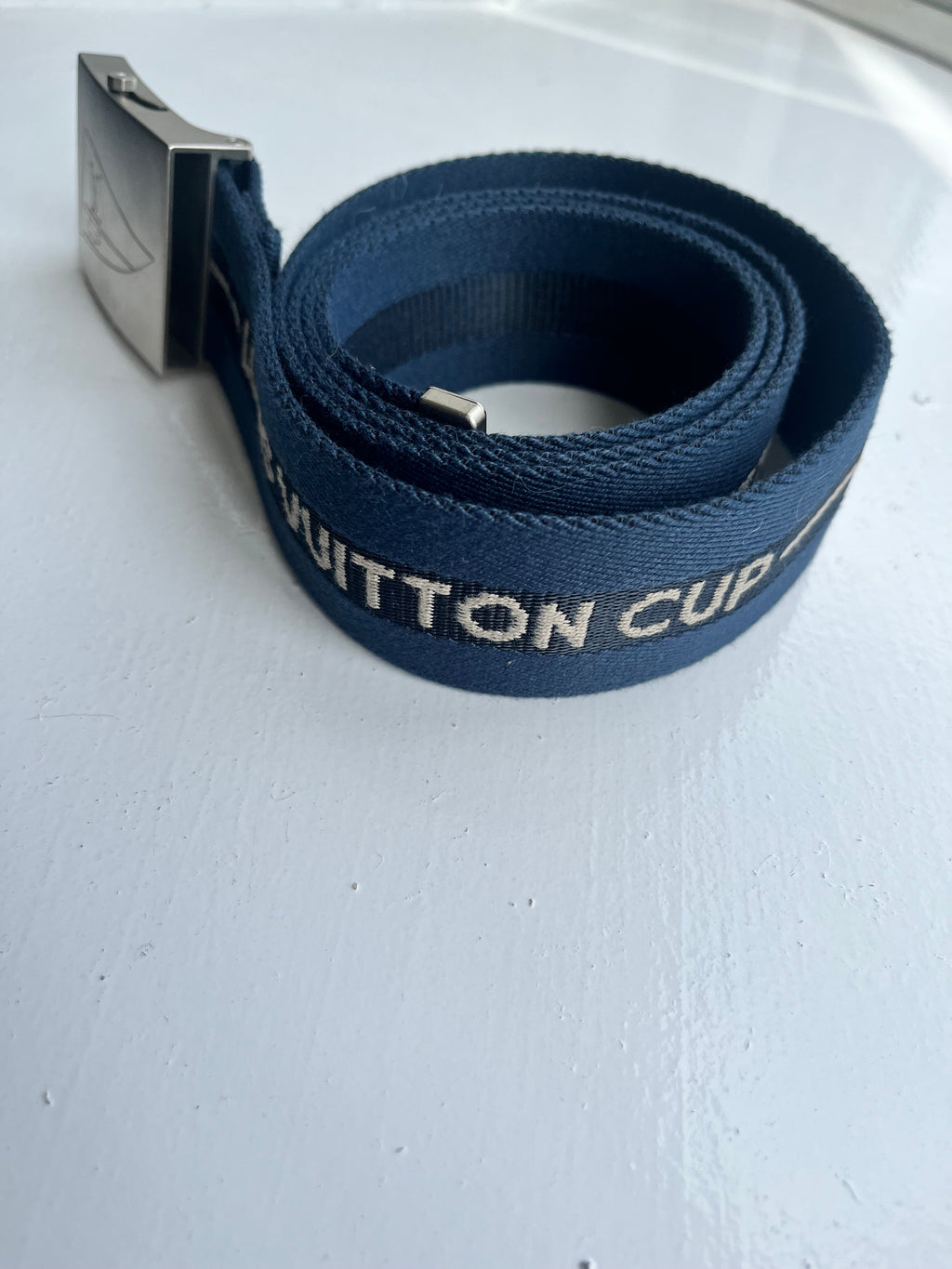 Navy Louis Vuitton Cup Belt