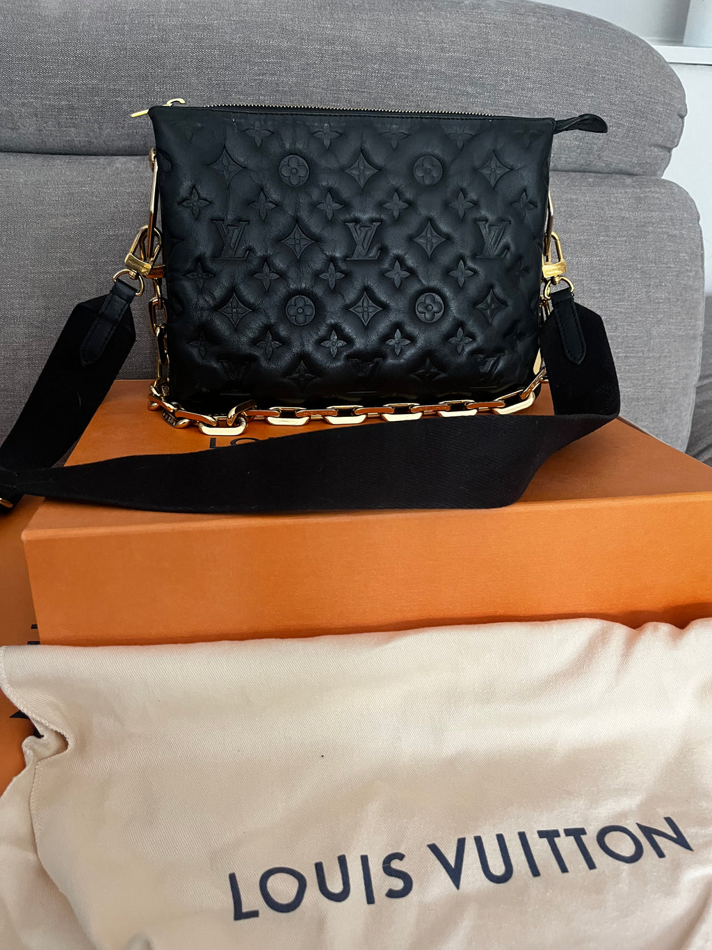 Louis Vuitton Black Coussin Bag