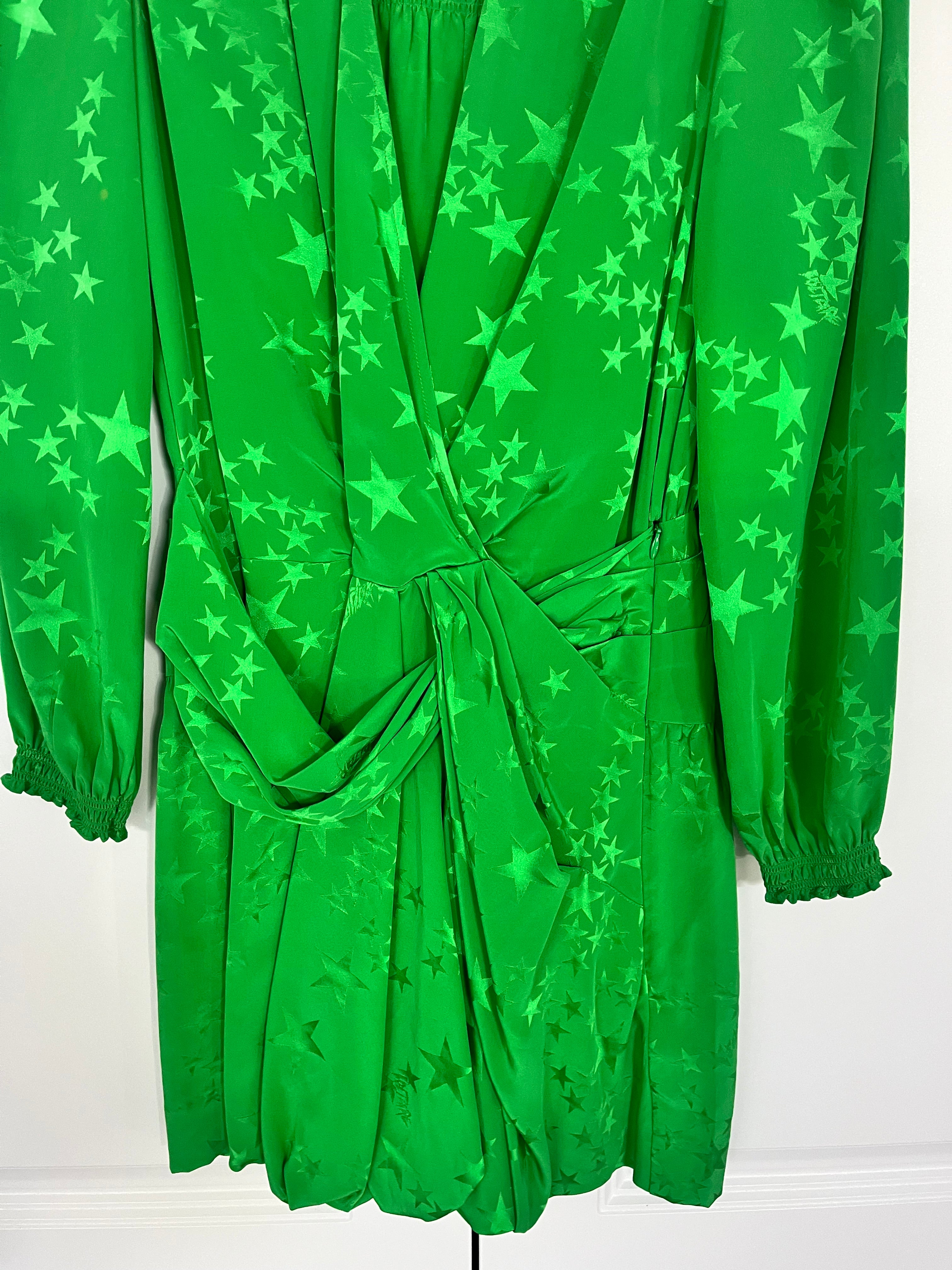 Zadig & Voltaire Green Silk Dress Size S