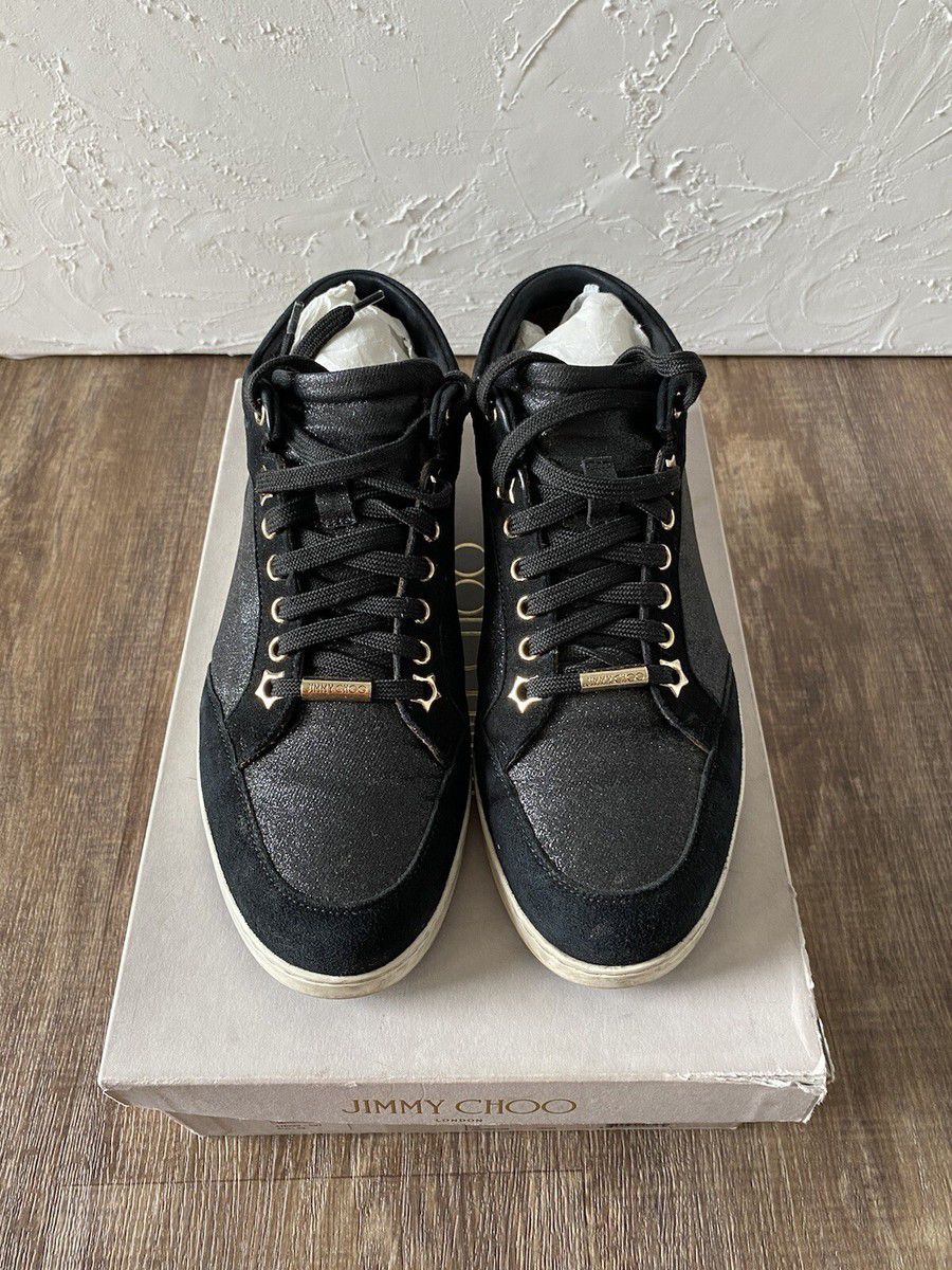 Jimmy Choo Black Suede ‘Miami’ Trainers Size 39