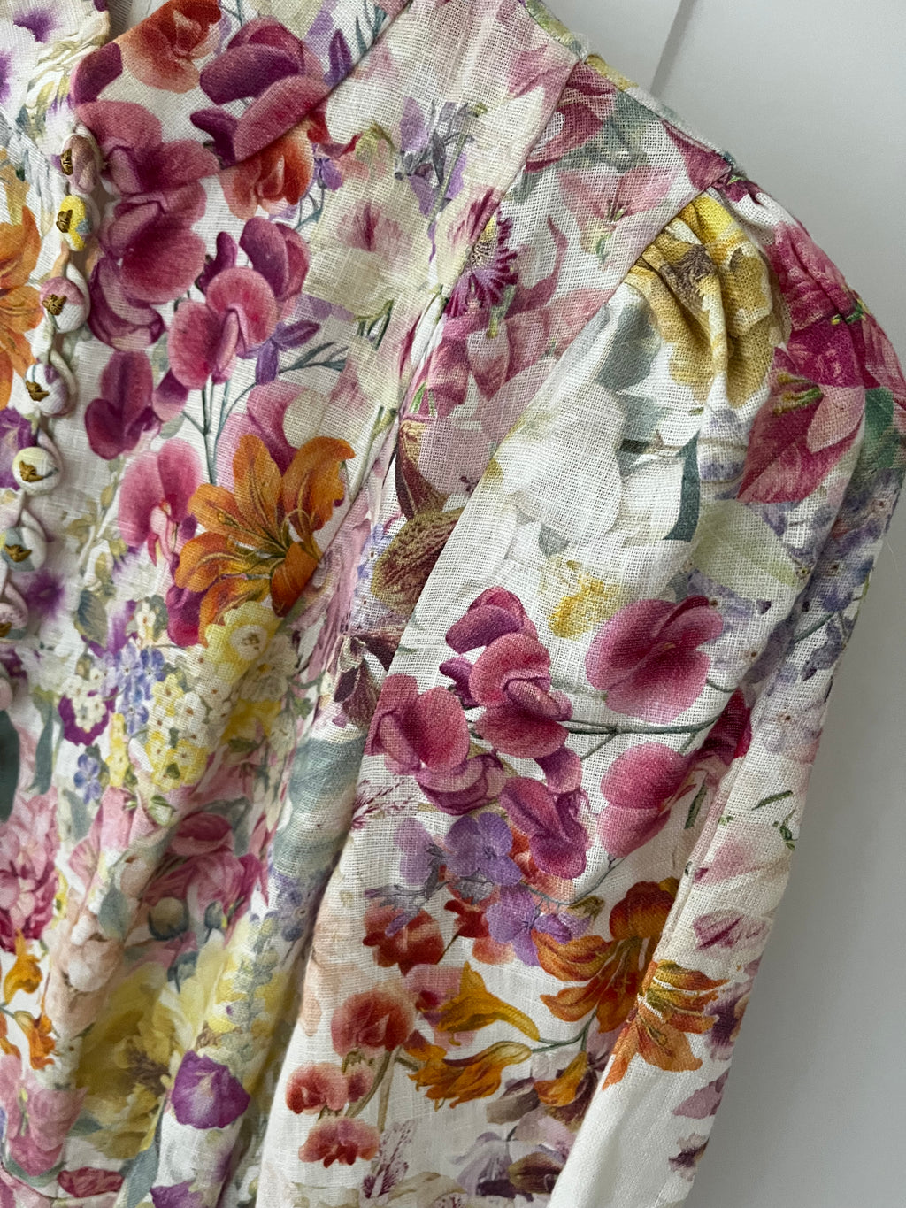 Zimmermann Floral Linen Dress Size 1