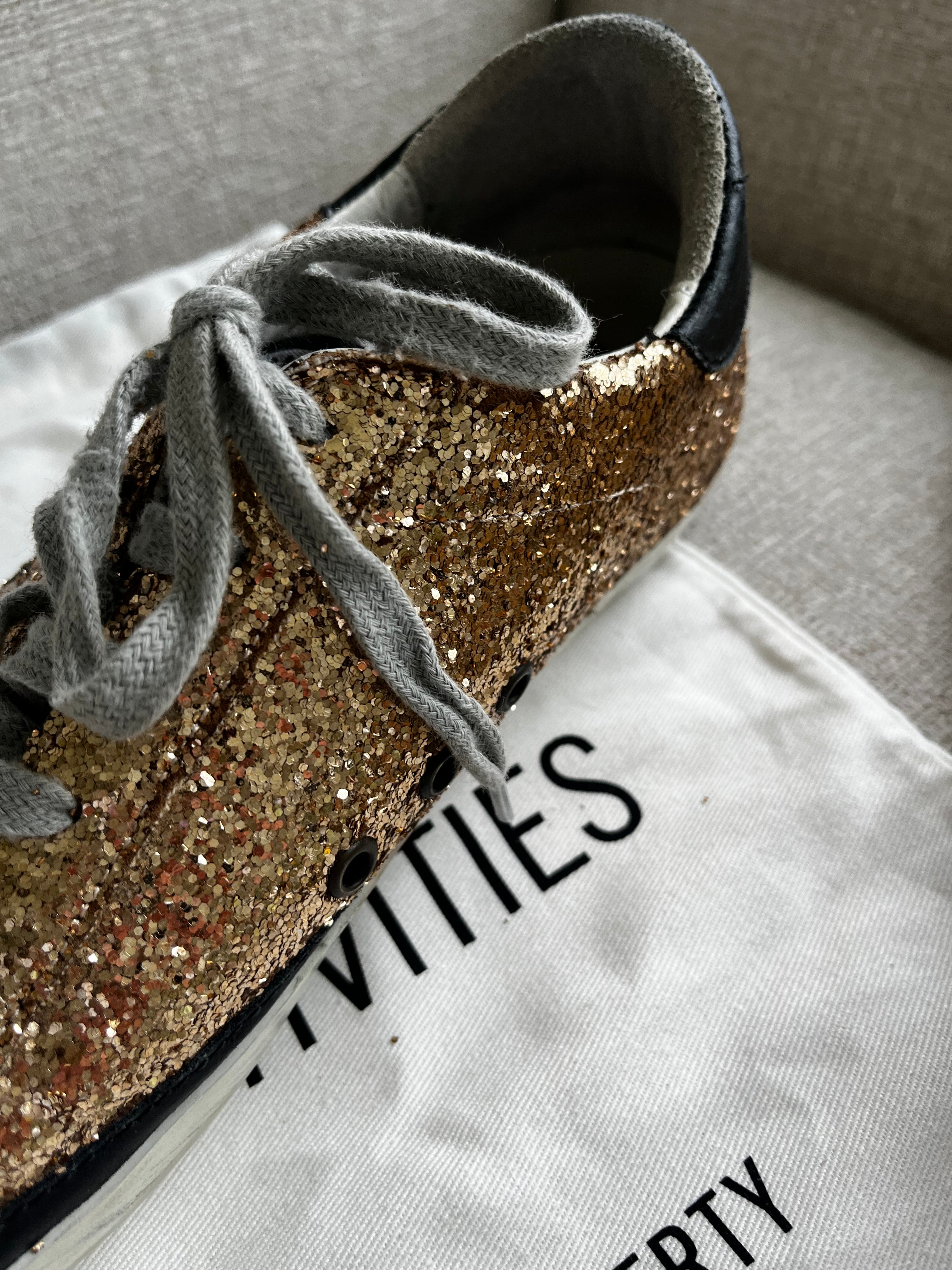 Golden Goose Glitter Superstars Size 38