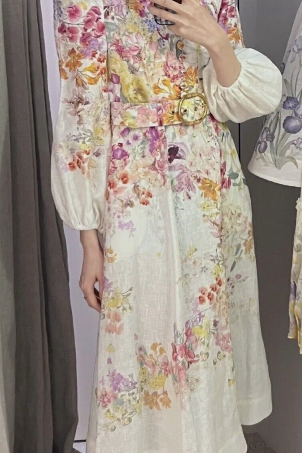 Zimmermann Floral Linen Dress Size 1