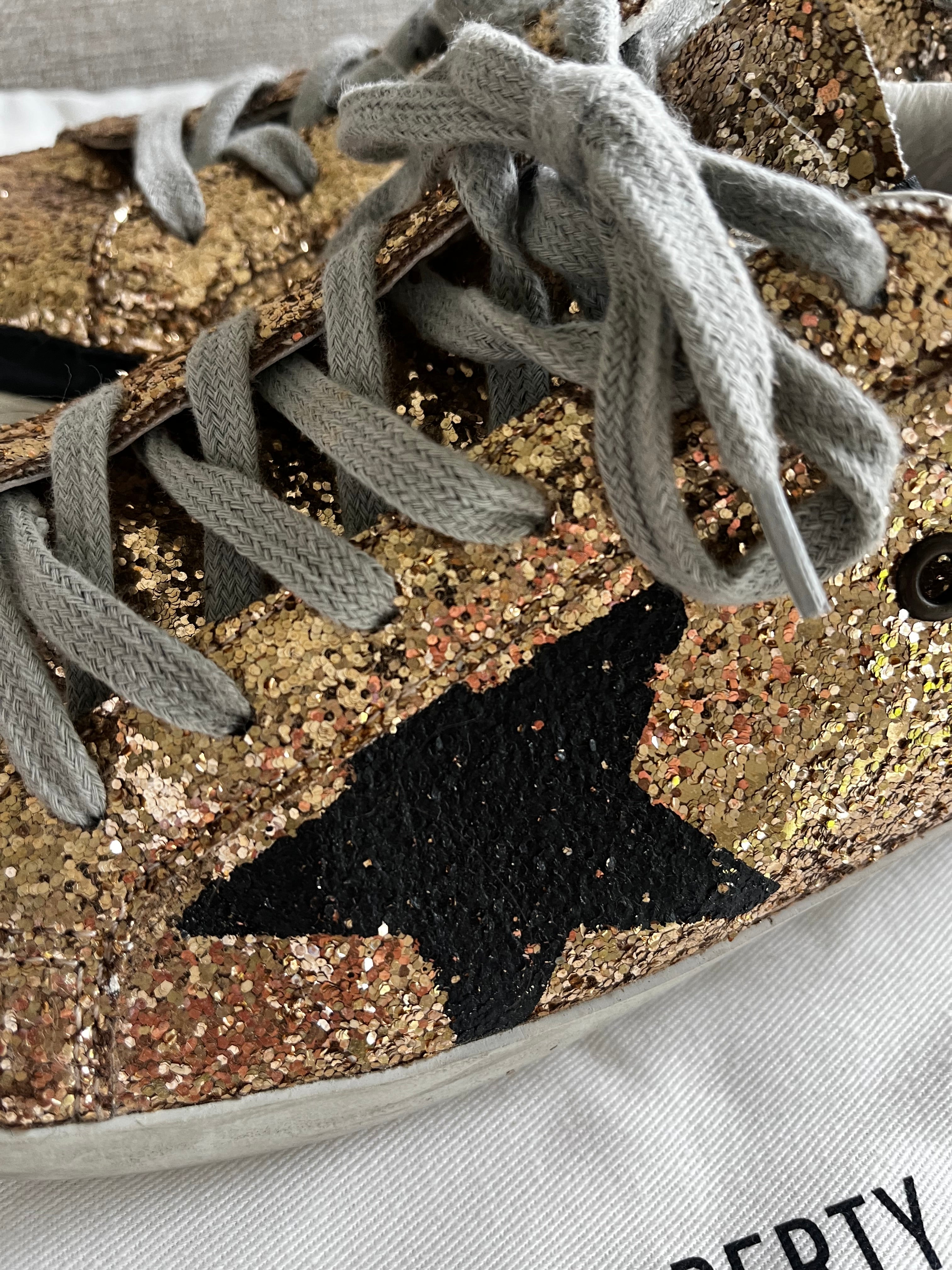 Golden Goose Glitter Superstars Size 38