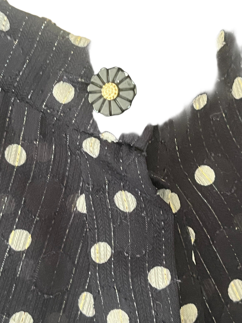 Sandro Navy Polka Blouse Size 1