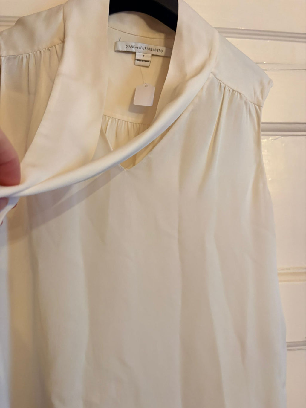 Diane Von Furstenberg Cream Blouse US6/10
