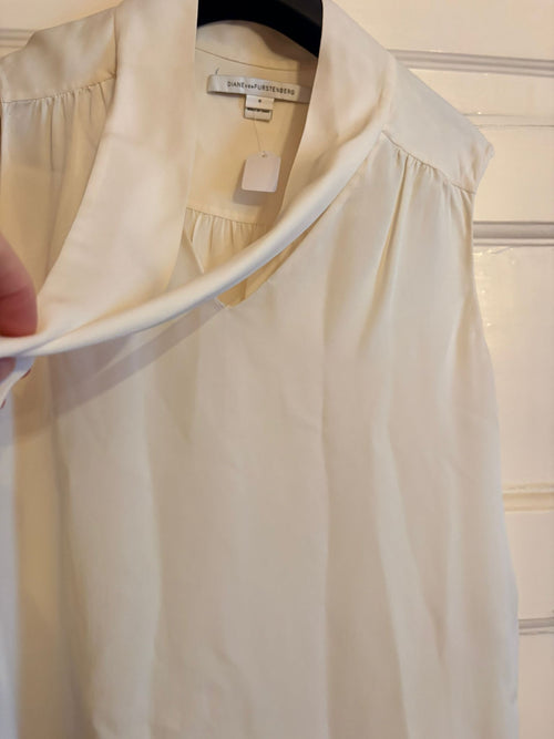 Diane Von Furstenberg Cream Blouse US6/10