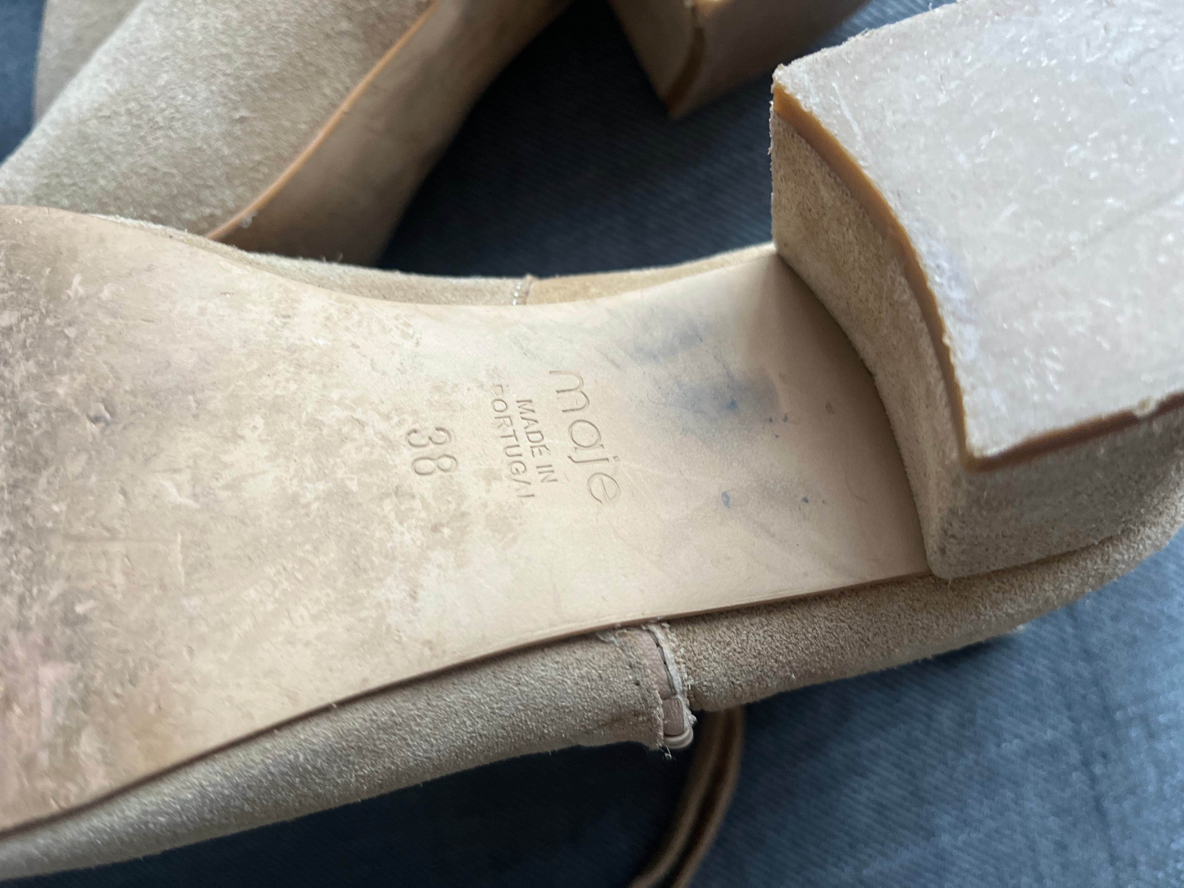 Maje Suede Ankle Boots Size 38
