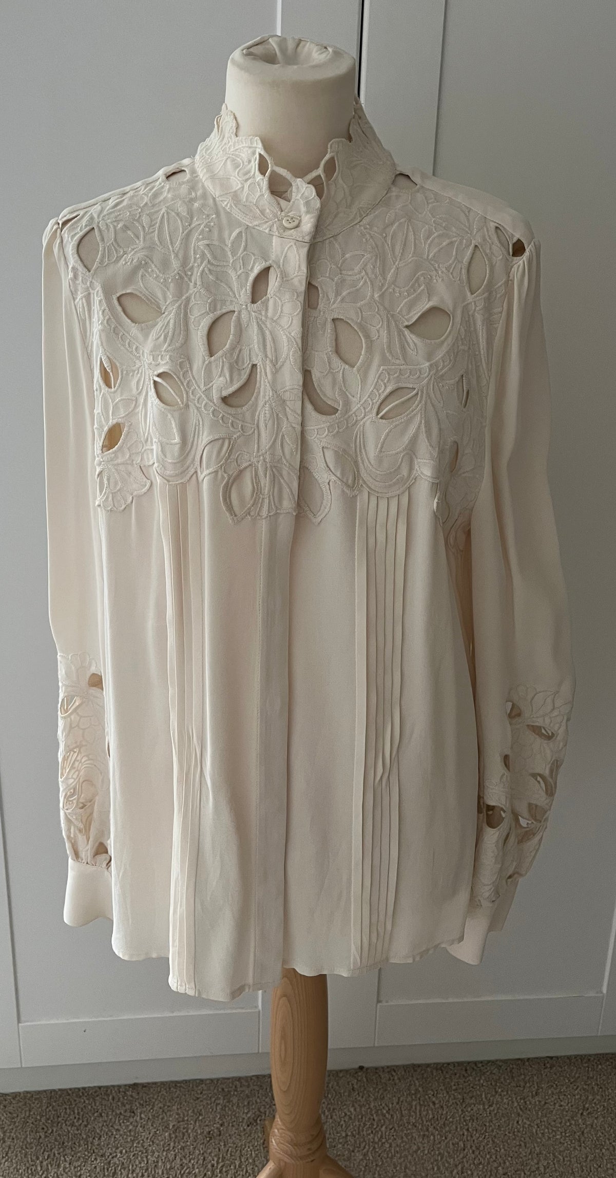 Reiss Cream Lace Top Size 14