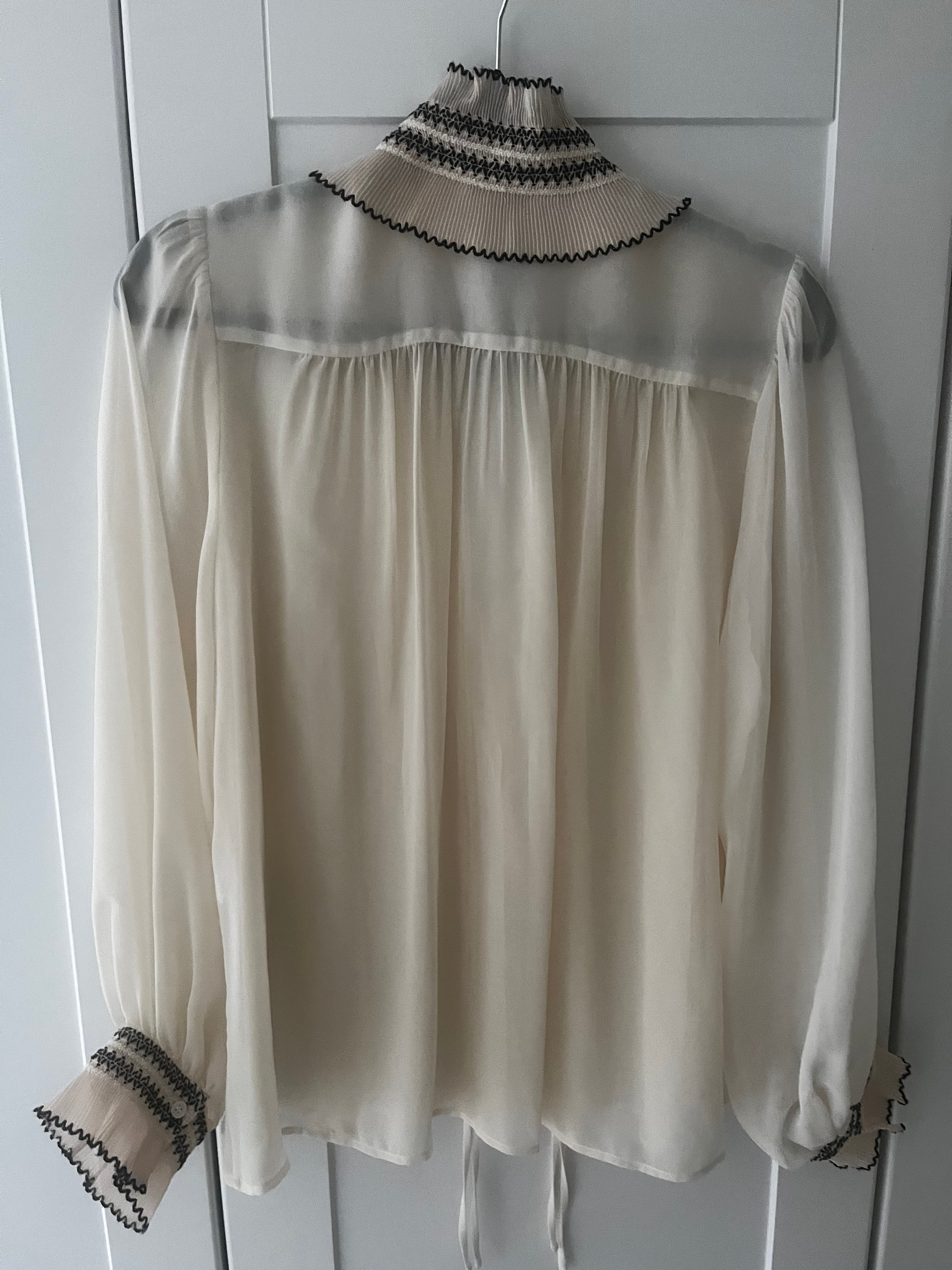 Sandro Cream Blouse Size 10