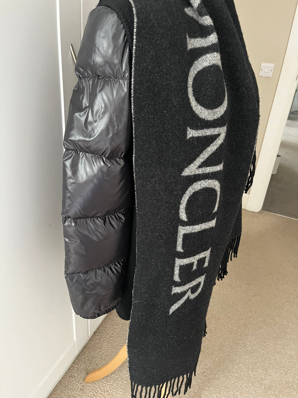 Moncler Wool Shawl Coat Size L
