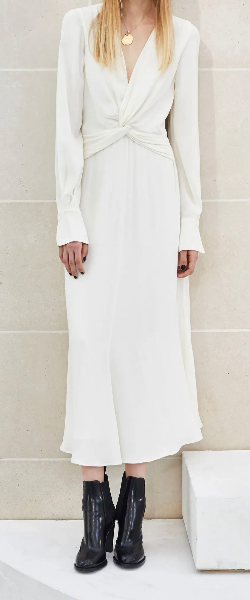 Equipment Winter White ‘Faun’ Dress Size 8