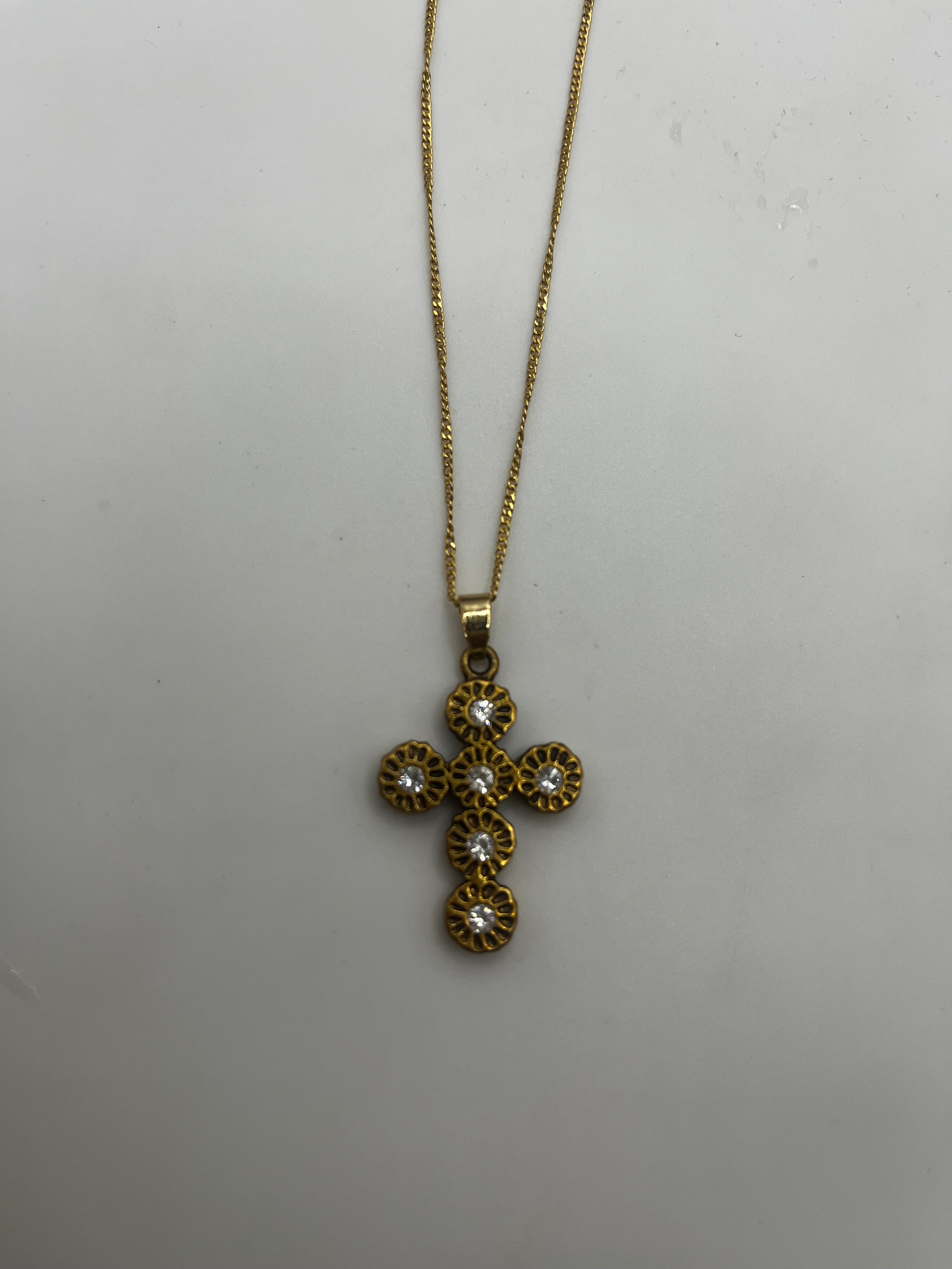 Repurposed Dolce & Gabbana Diamante Cross Necklace