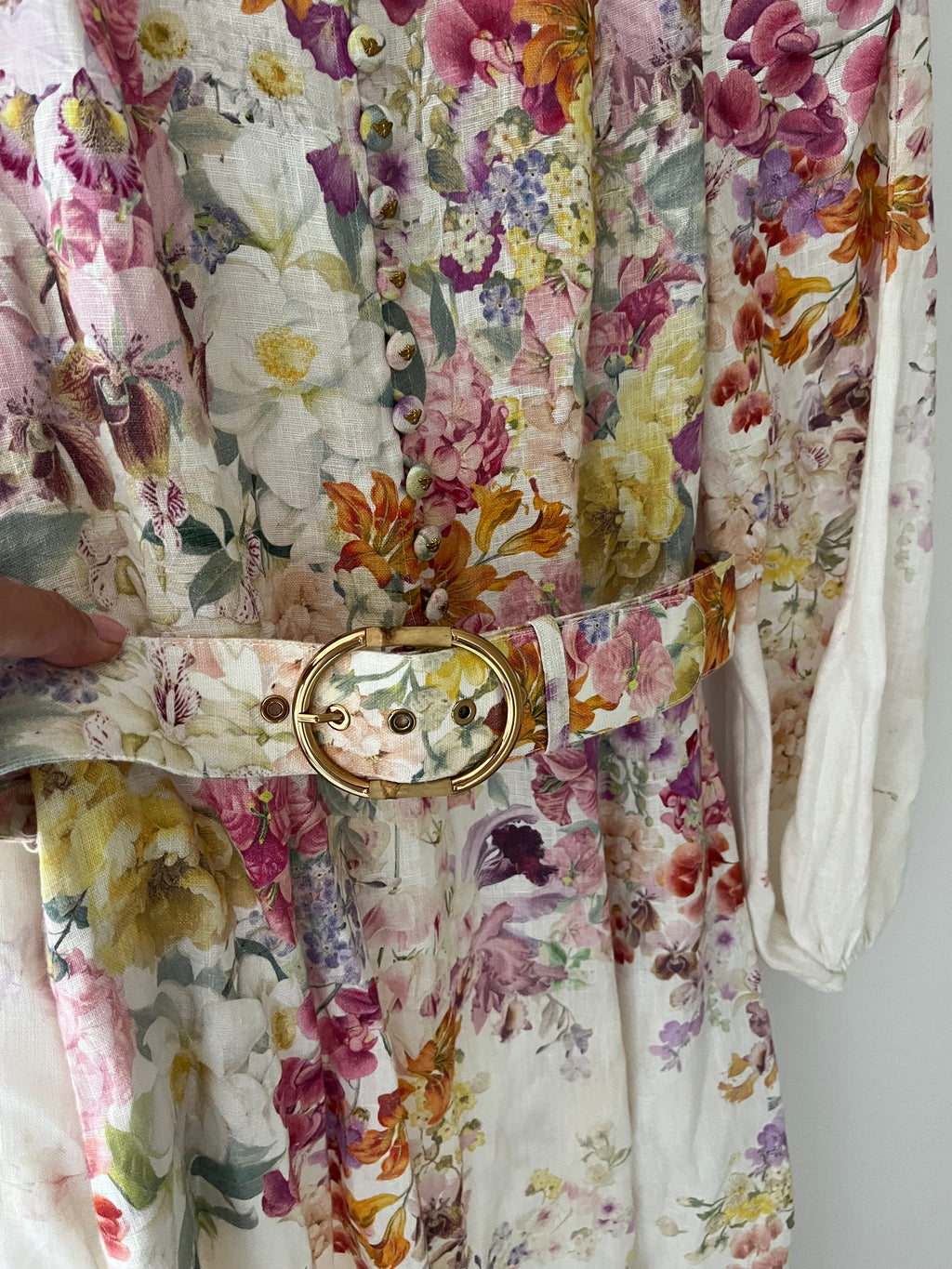 Zimmermann Floral Linen Dress Size 1