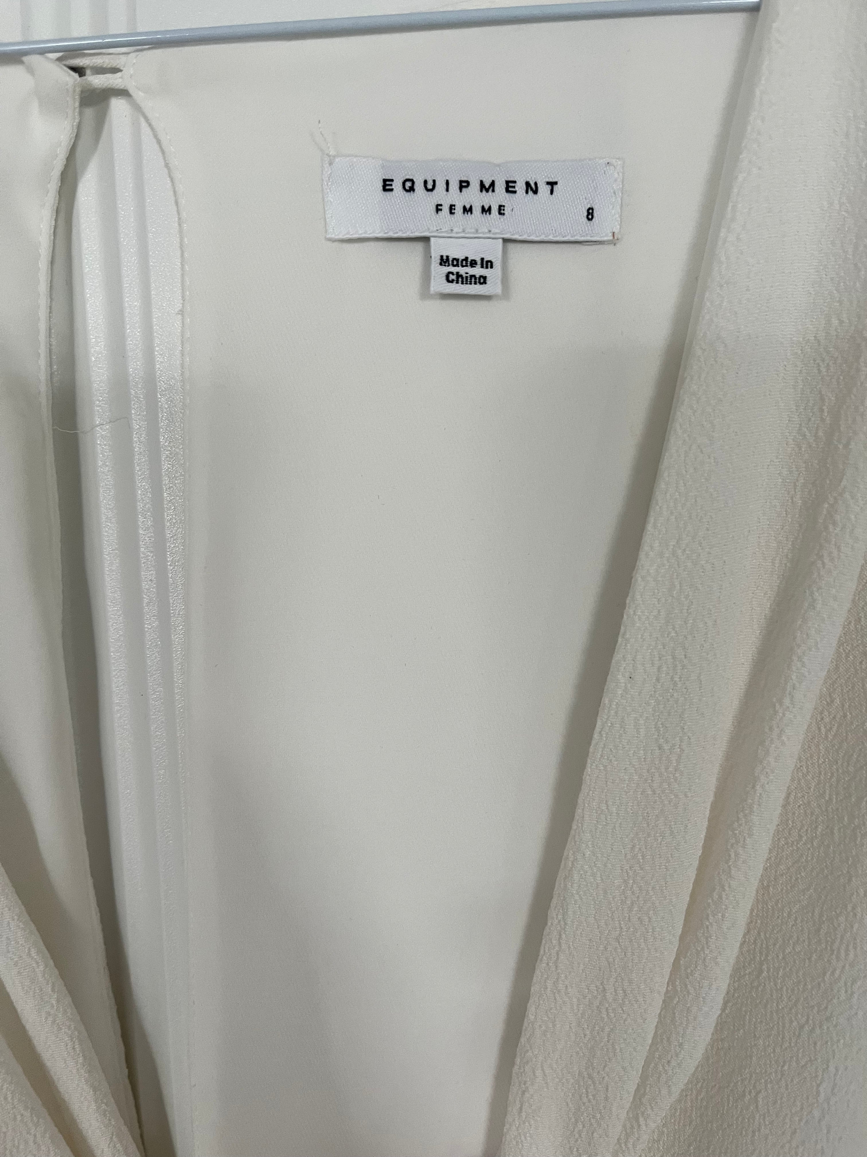 Equipment Winter White ‘Faun’ Dress Size 8