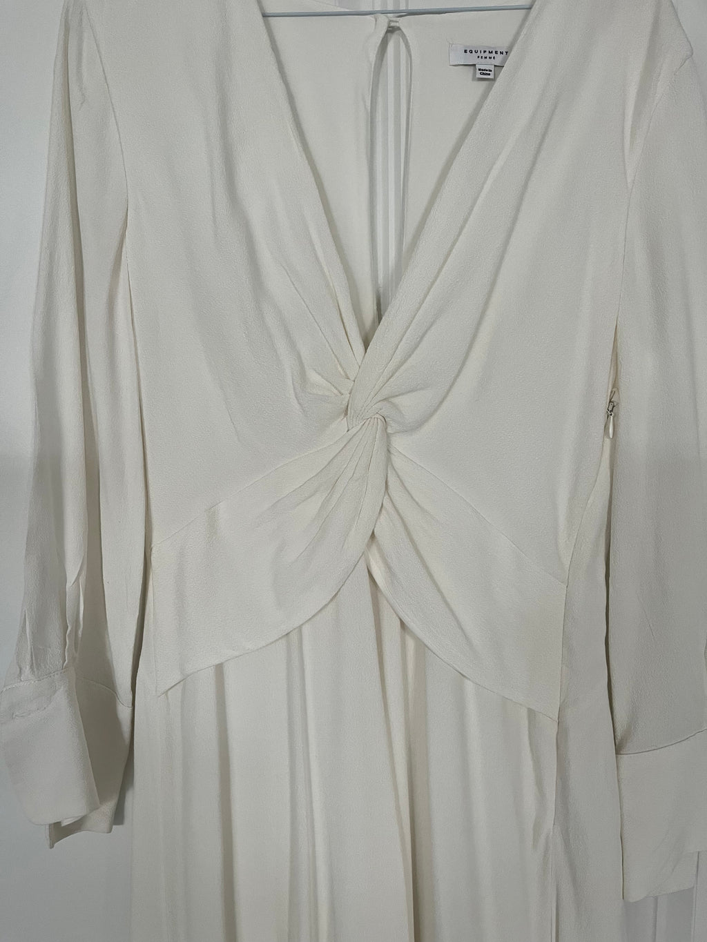 Equipment Winter White ‘Faun’ Dress Size 8