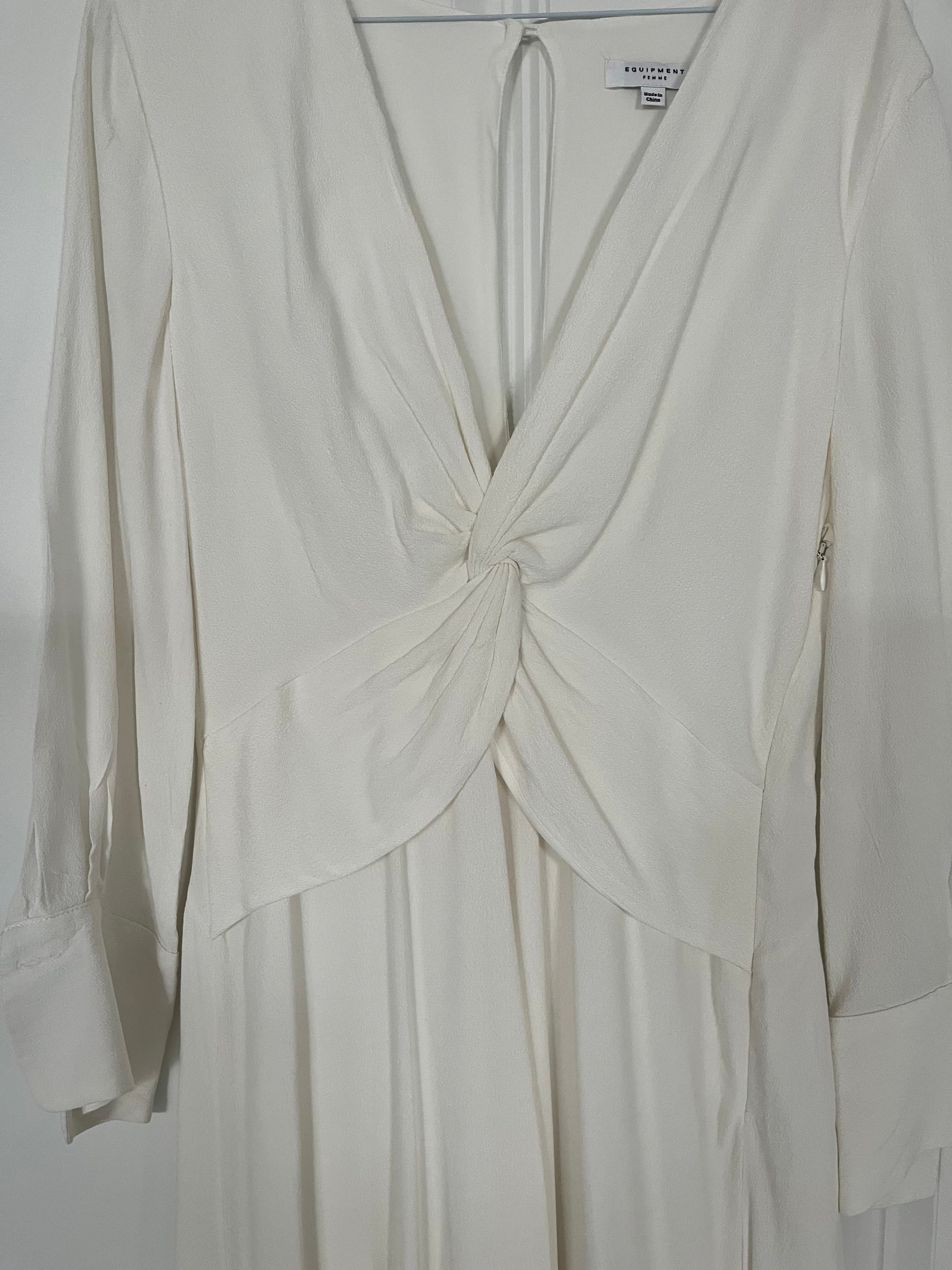 Equipment Winter White ‘Faun’ Dress Size 8