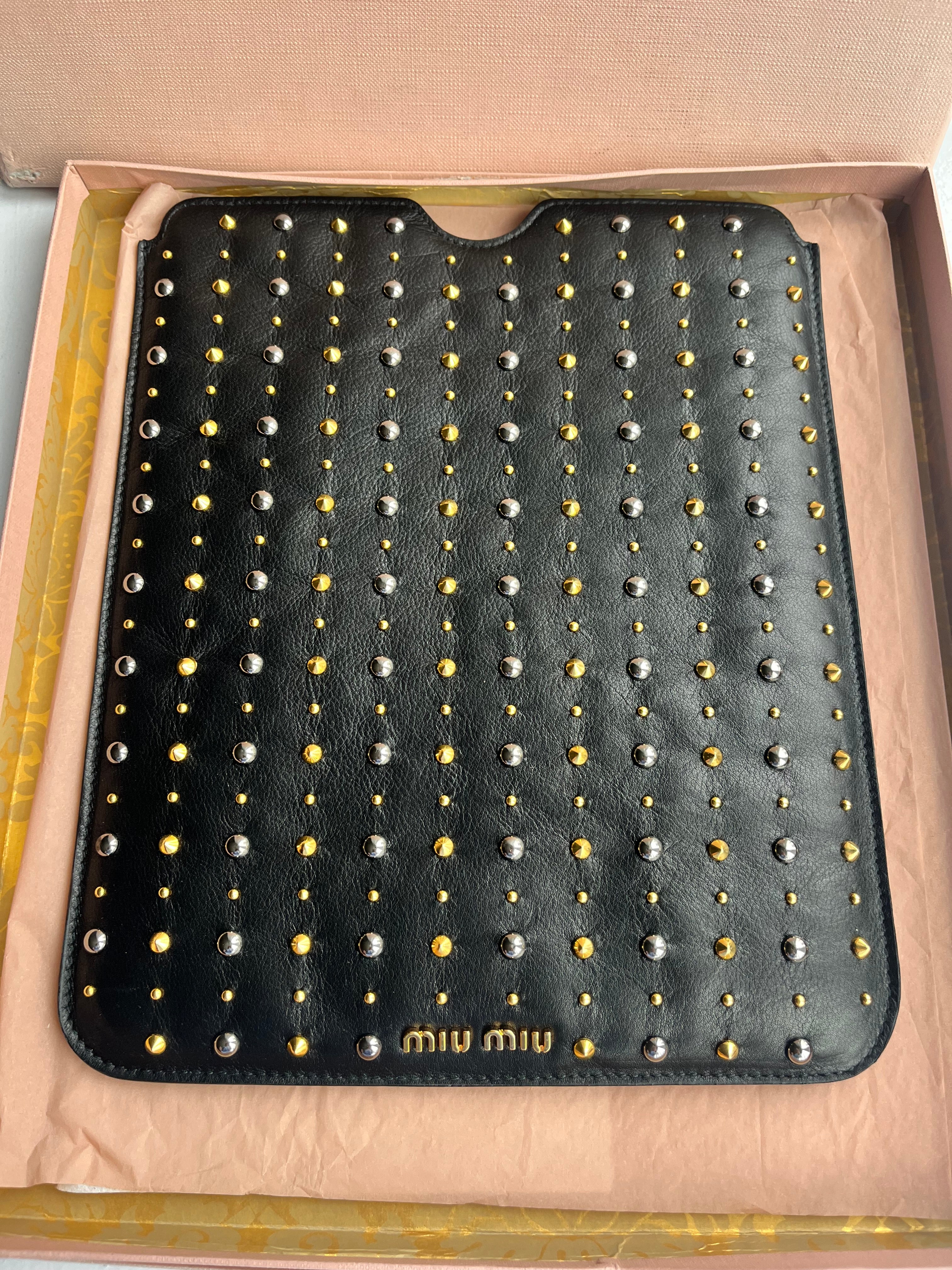Miu Miu Back Studded IPad Case