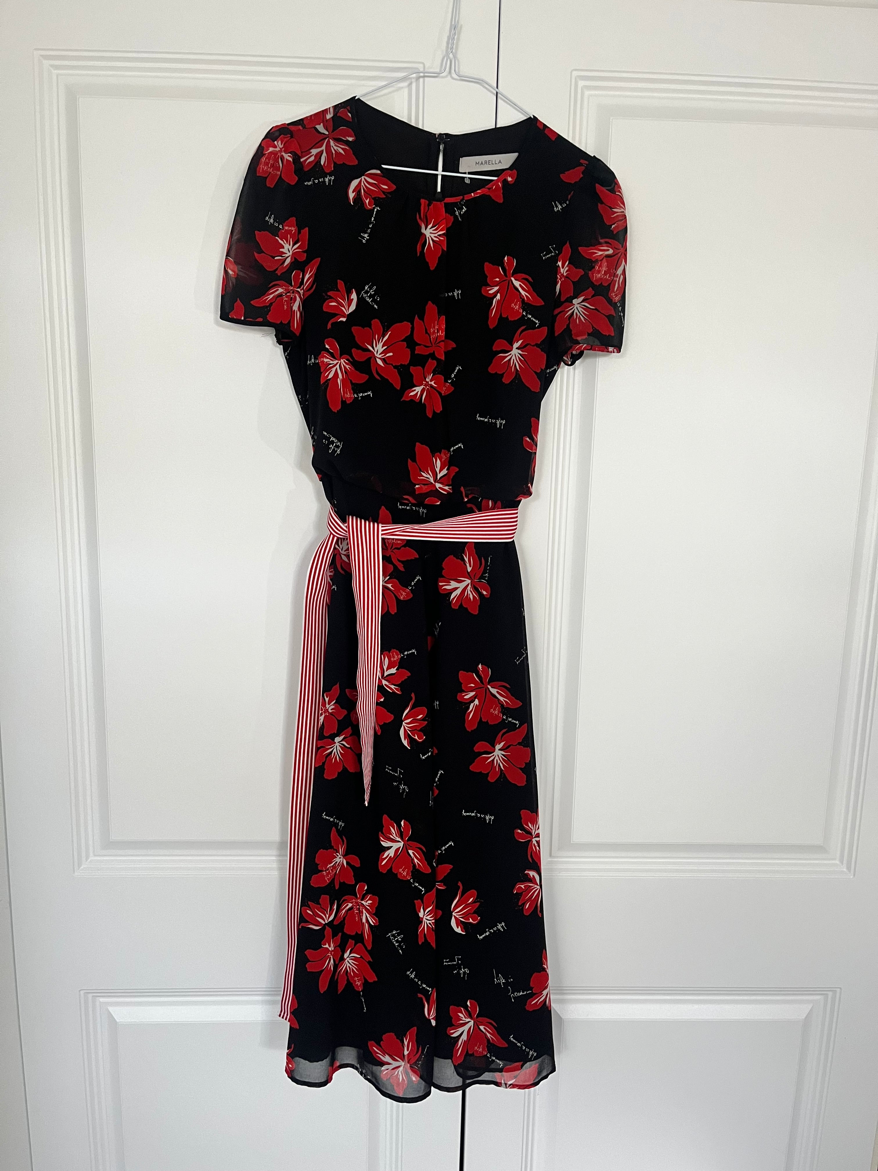 Marella Floral Midi Dress Size 8