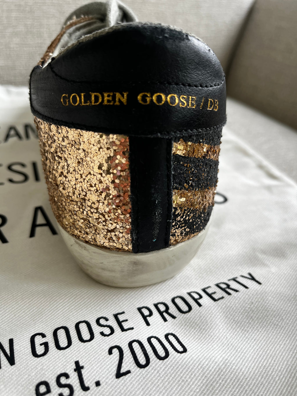 Golden Goose Glitter Superstars Size 38