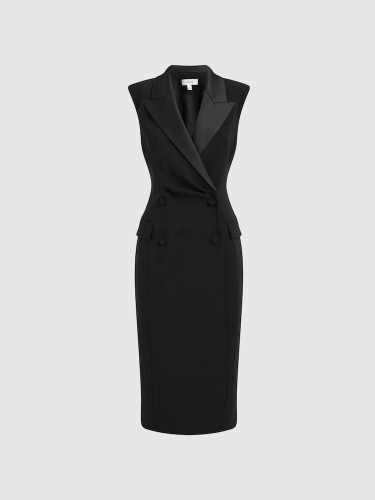 Reiss Black Tuxedo Dress Size 6