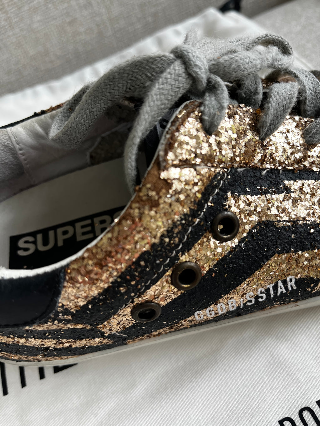 Golden Goose Glitter Superstars Size 38
