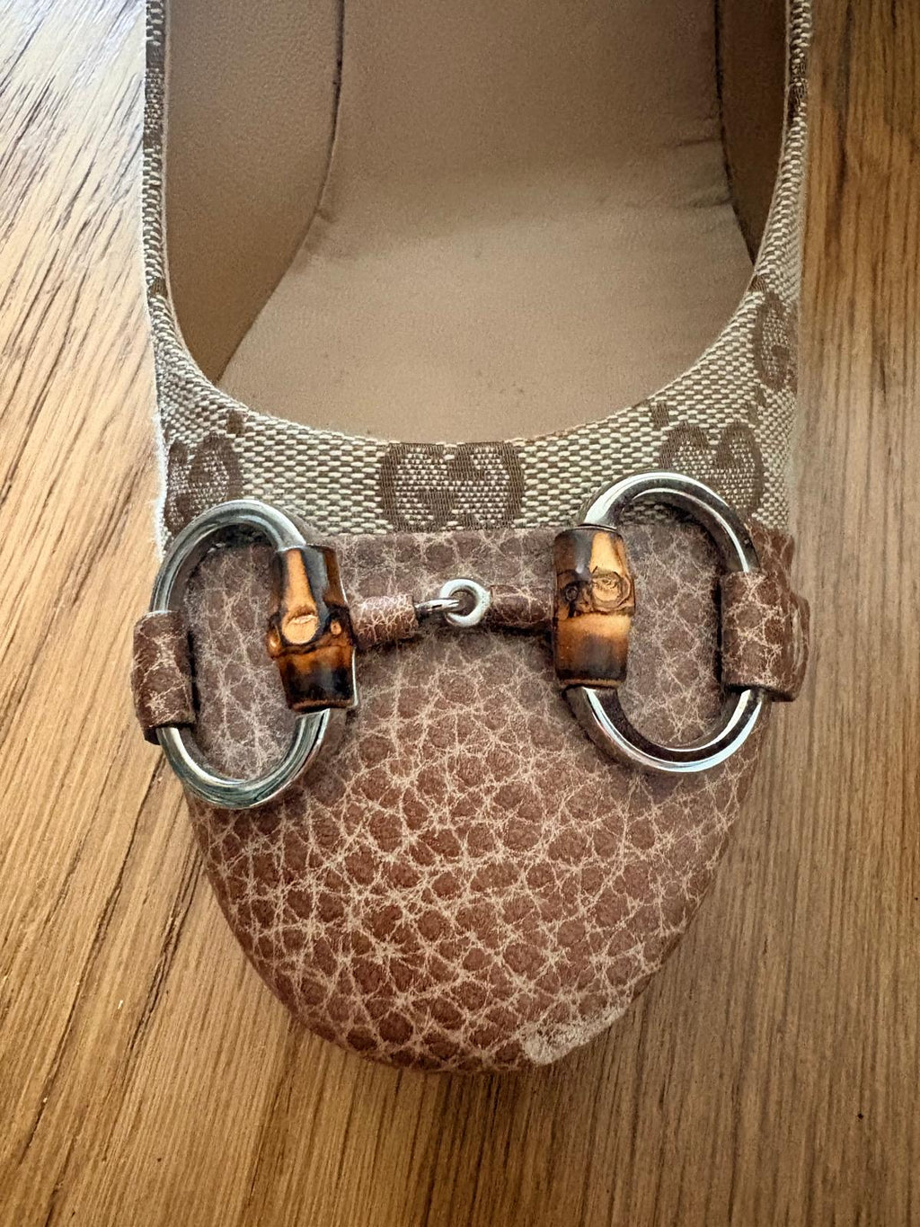 Gucci Bamboo Horsebit Shoes Size 39.5