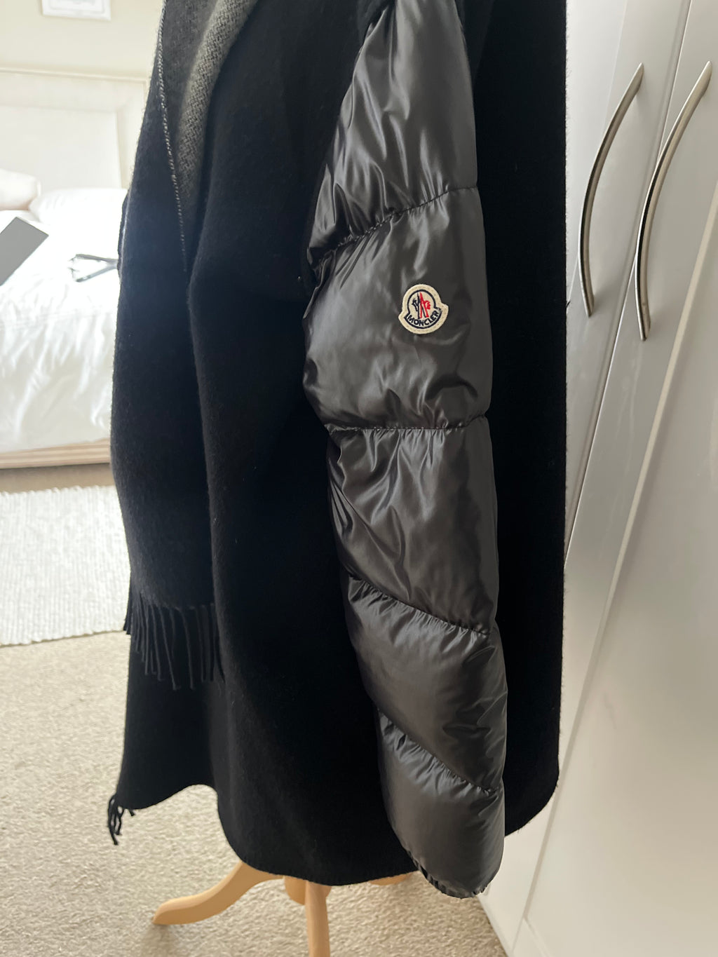 Moncler Wool Shawl Coat Size L