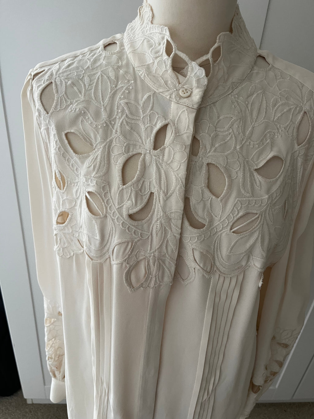 Reiss Cream Lace Top Size 14