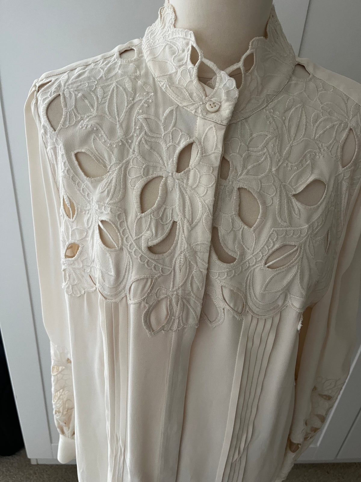 Reiss Cream Lace Top Size 14