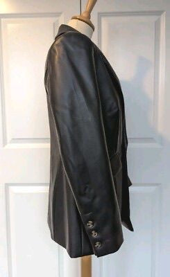Mint Velvet Black Faux Leather Blazer Size 8