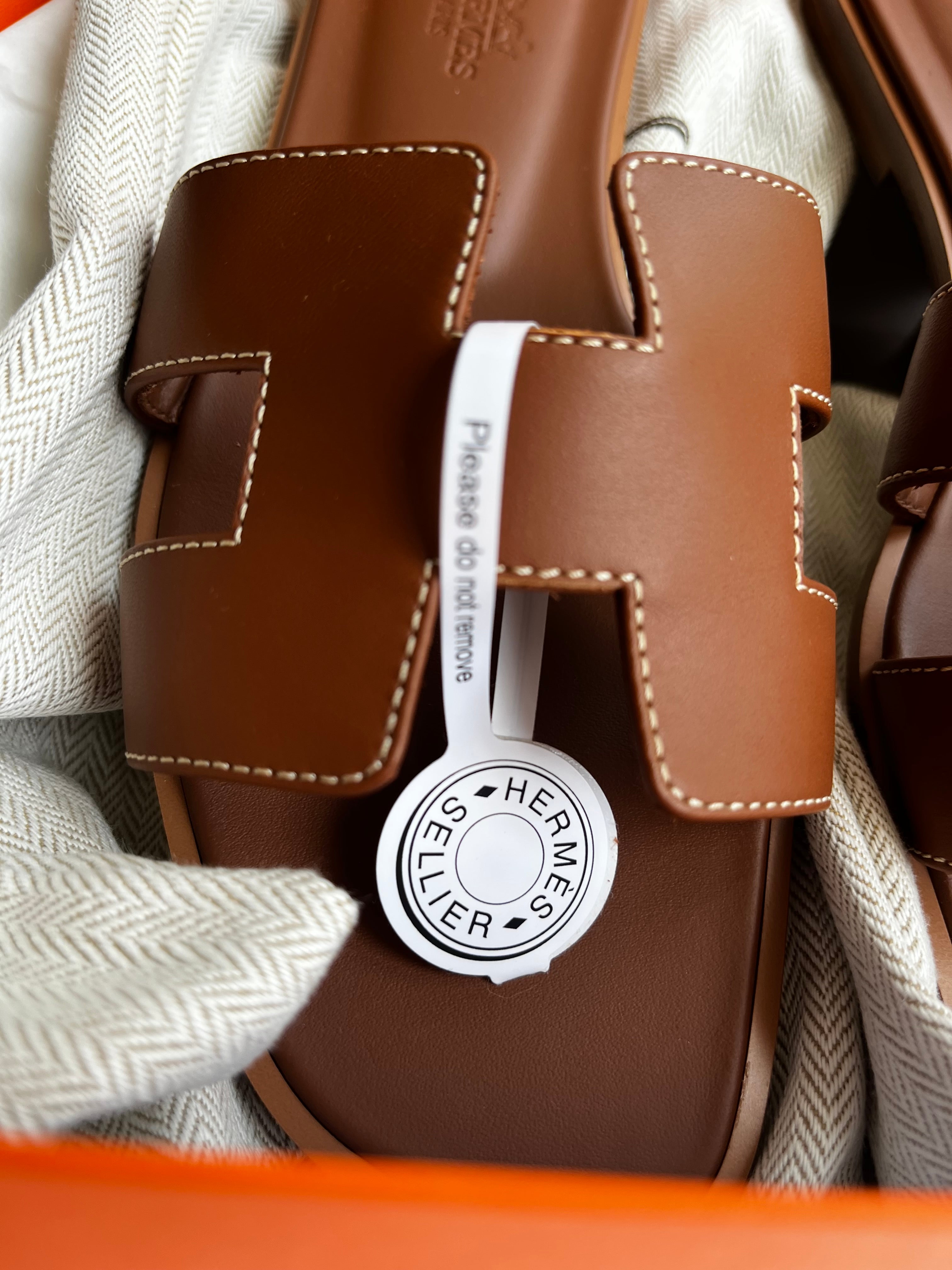 Hermes Oran Sandals Size 37