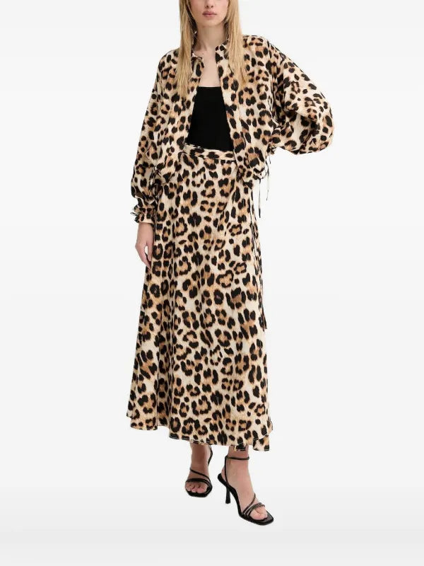 Munthe Leopard Print Blouse Size 38