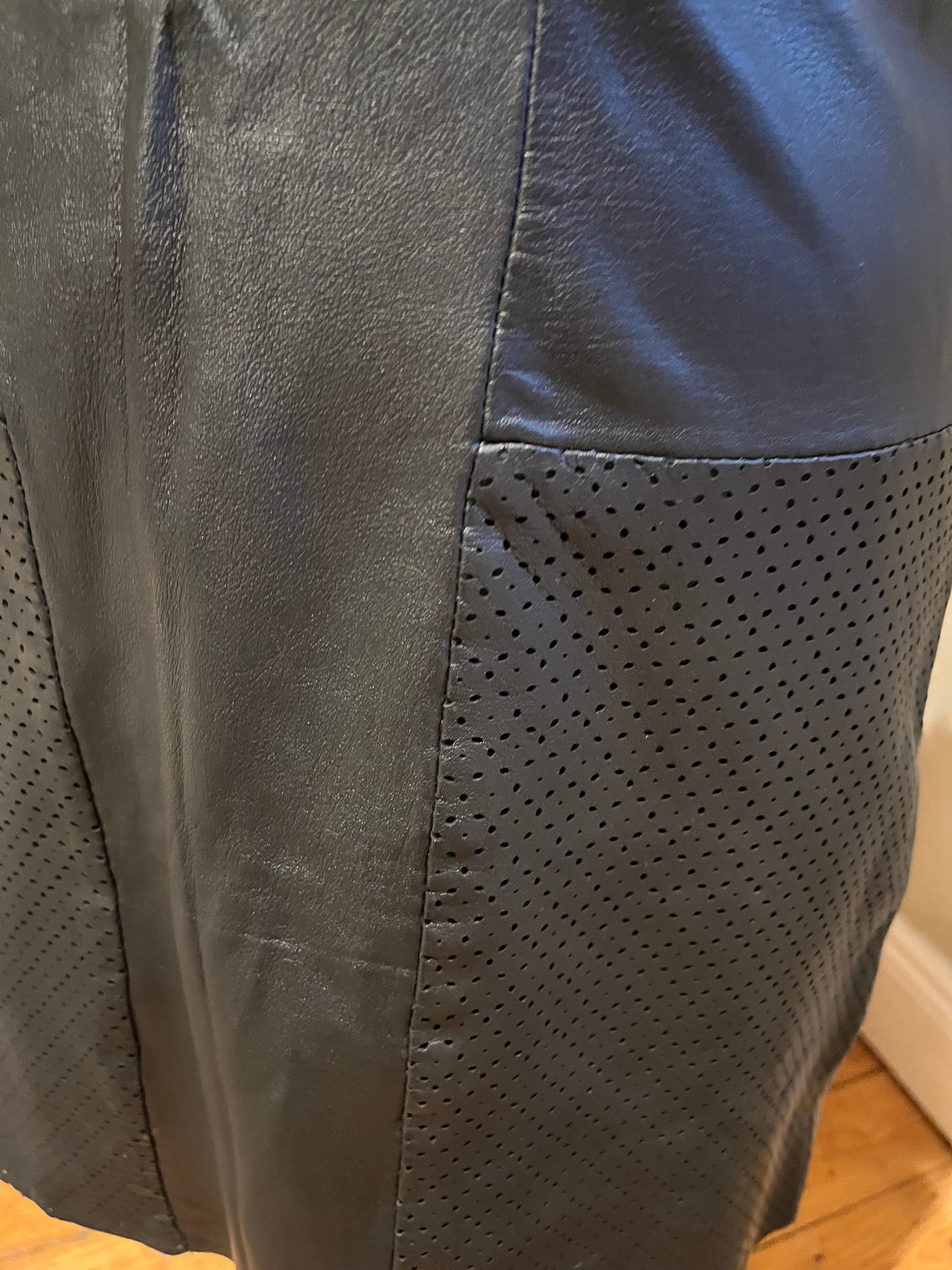 Maje Black Leather Dress Size S