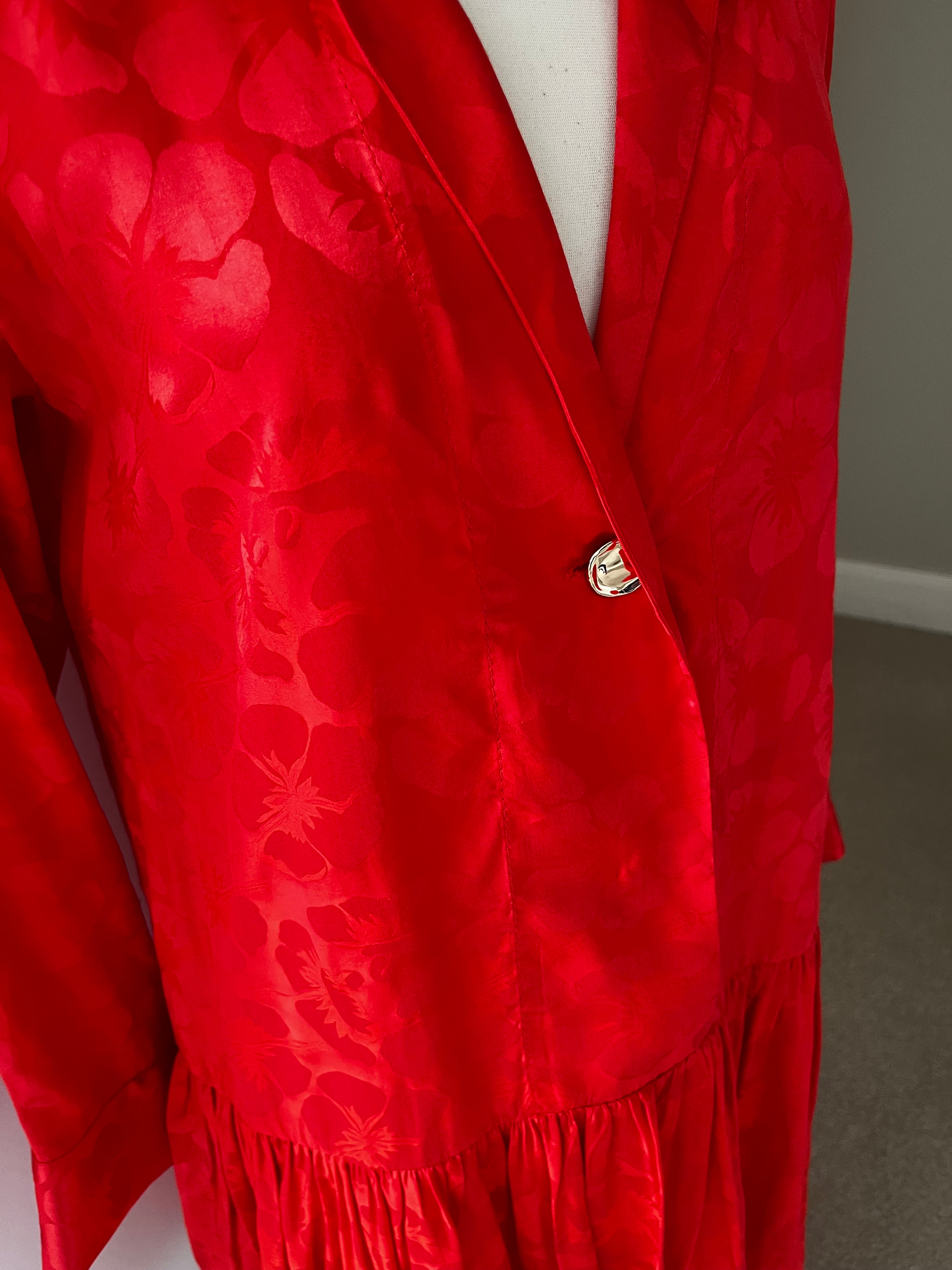 Sandro Red Shirt Dress Size 34