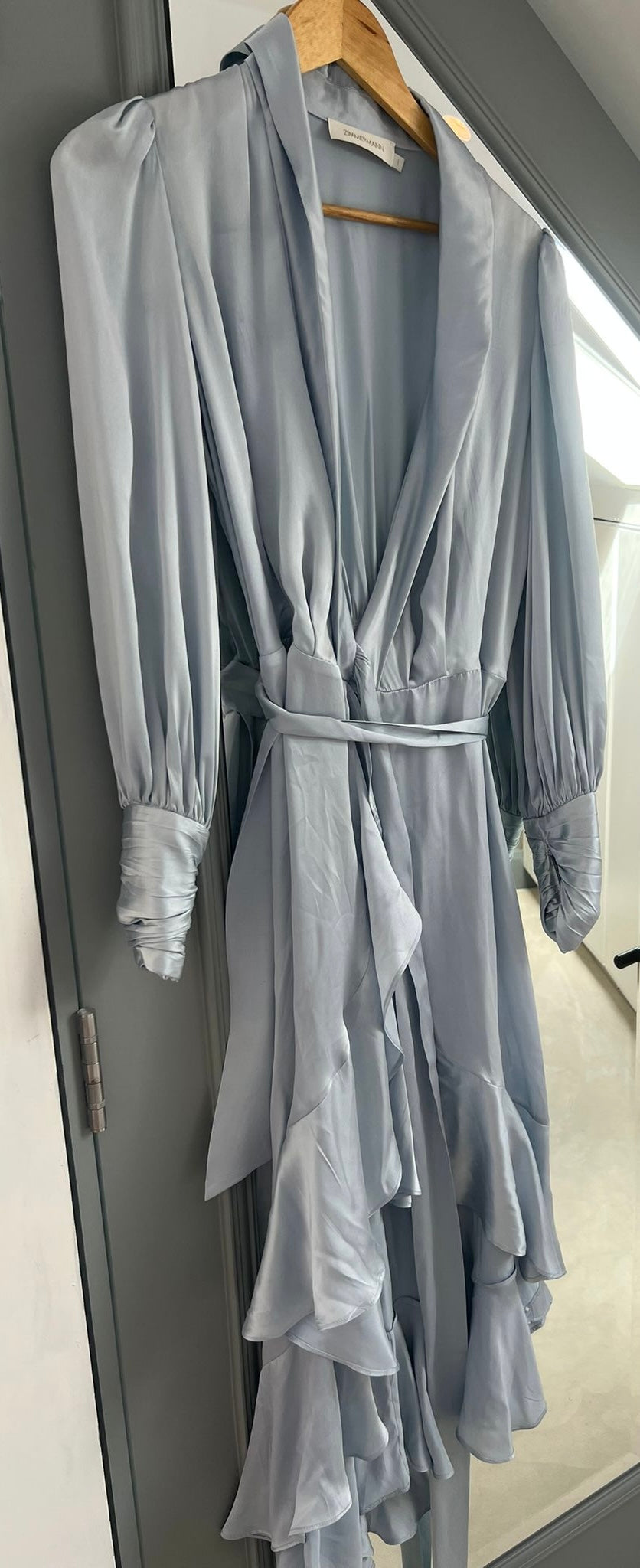 Zimmermann Ice Blue Wrap Dress Size 1
