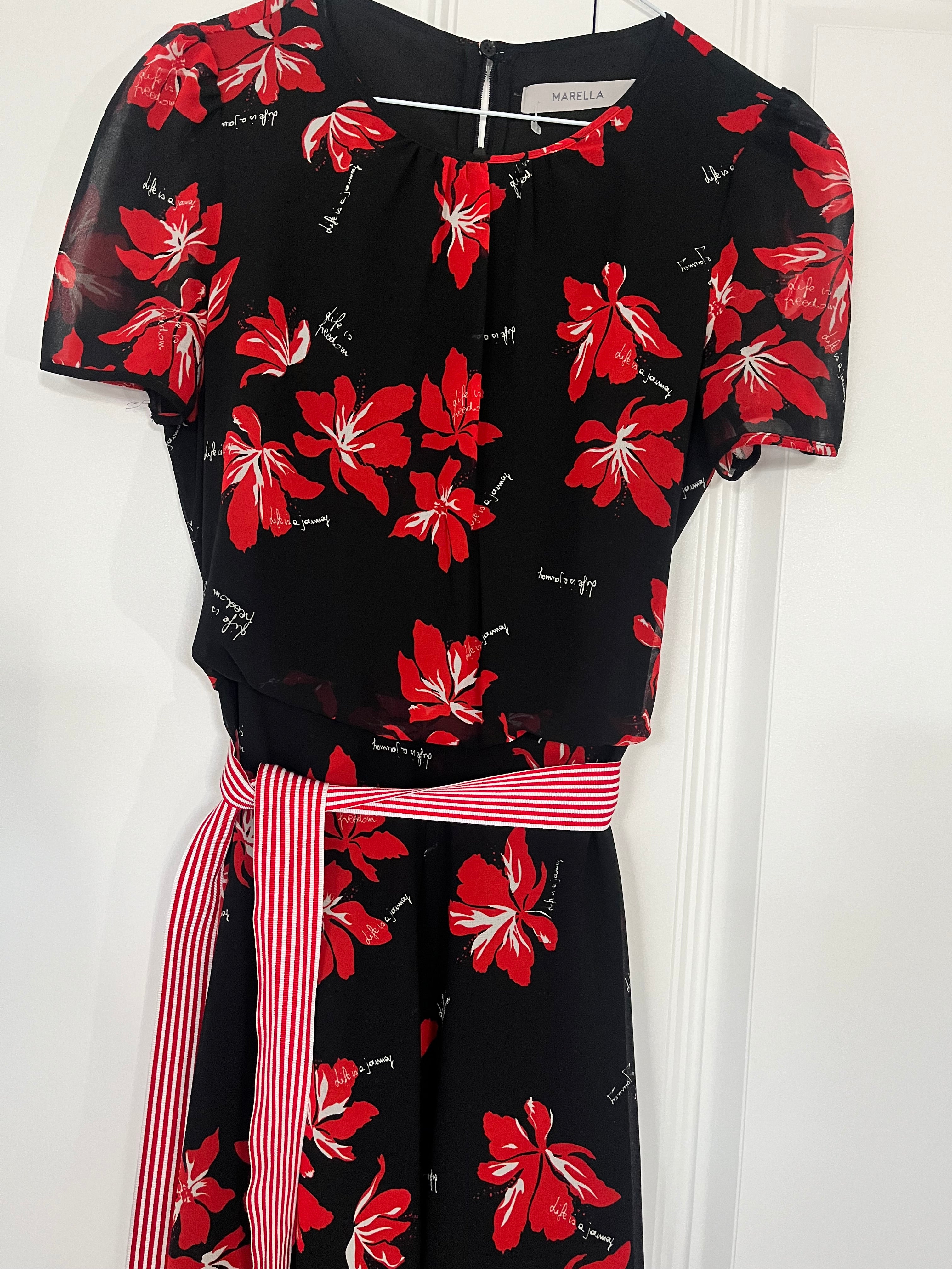Marella Floral Midi Dress Size 8