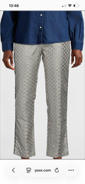 Maje Gold Floral Slim Trousers Size 40