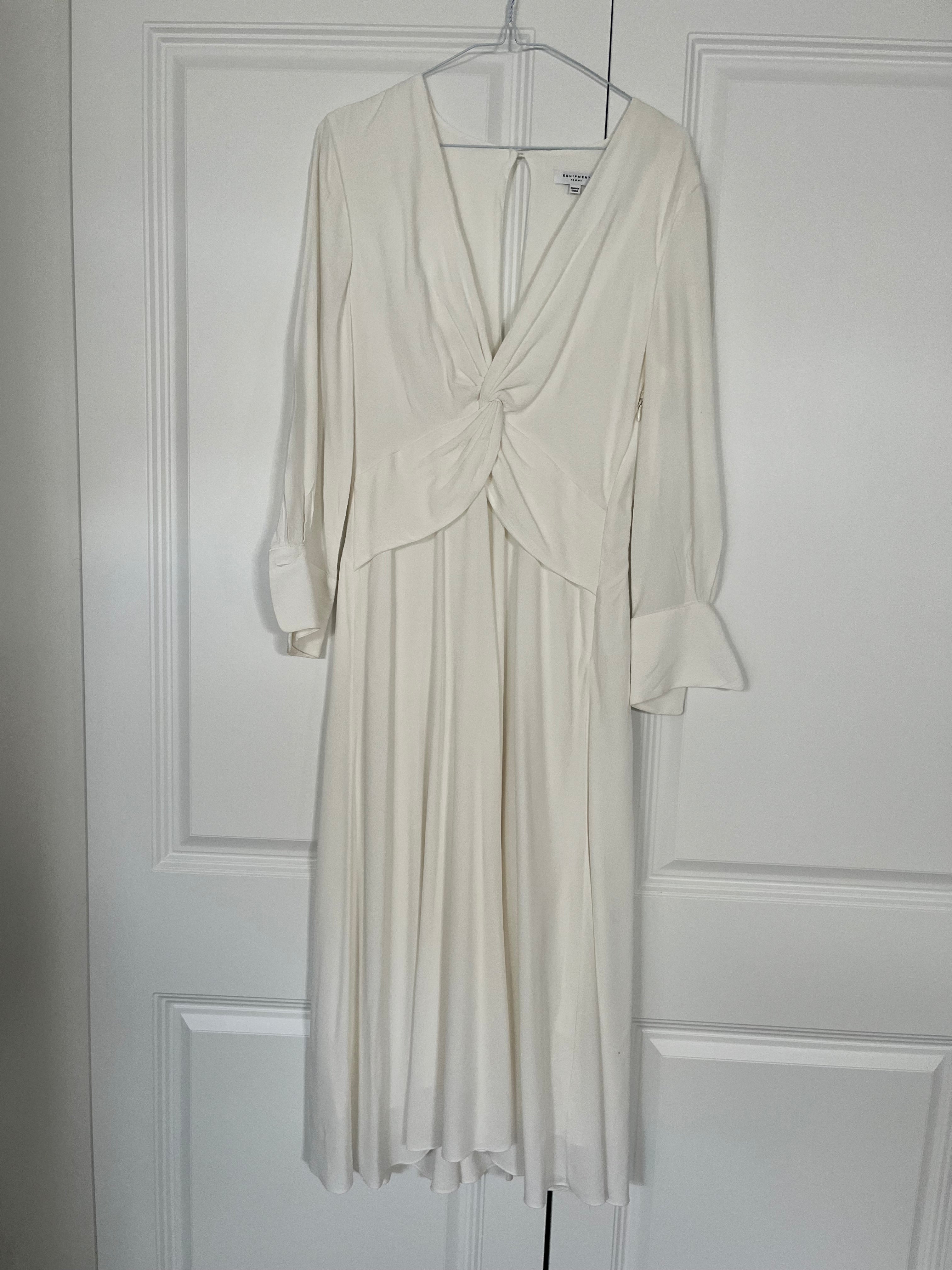 Equipment Winter White ‘Faun’ Dress Size 8