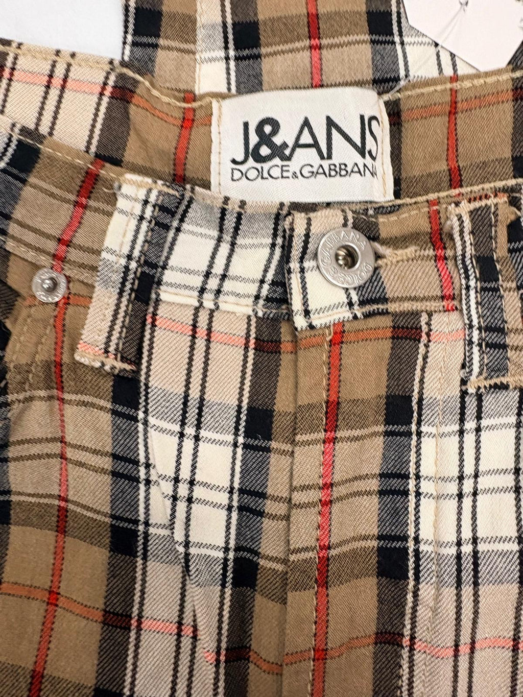 Dolce & Gabbana Plaid Jeans Size 8/10
