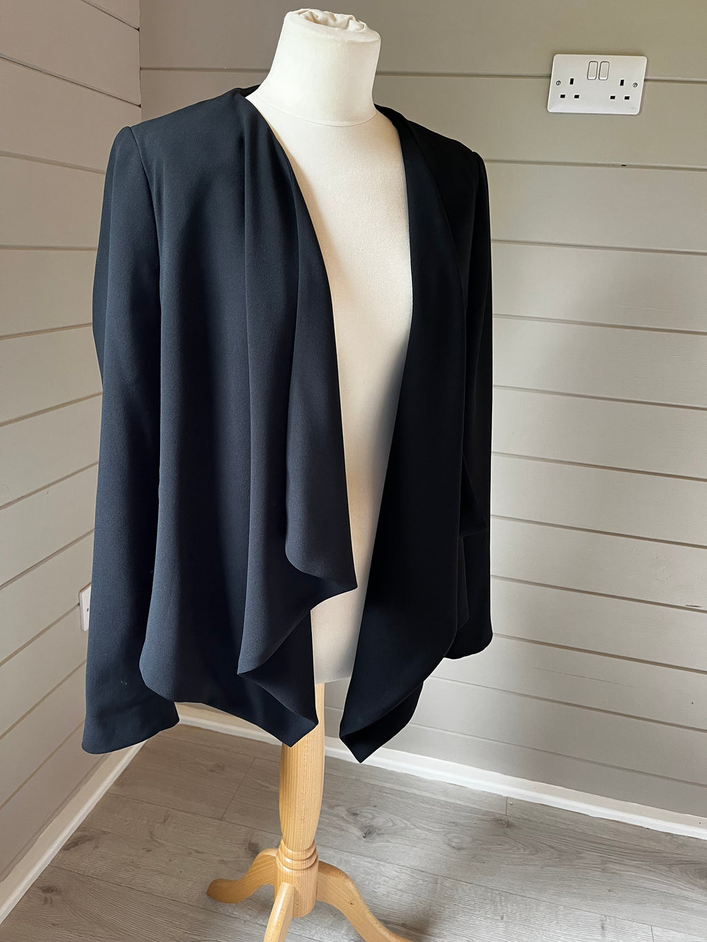 Phase Eight Black Draped Blazer Size 16