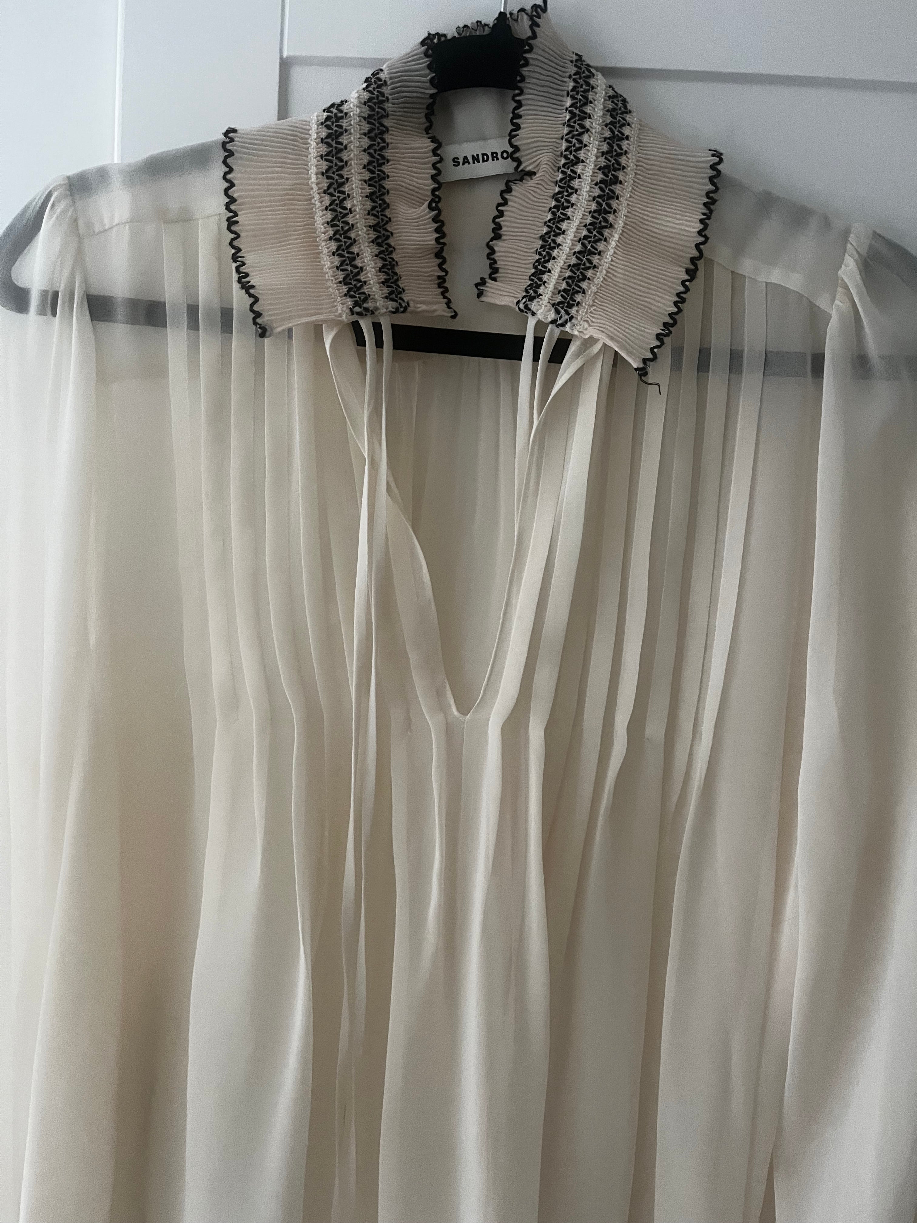Sandro Cream Blouse Size 10