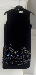Victoria Beckham Navy Sequin Dress Size 10