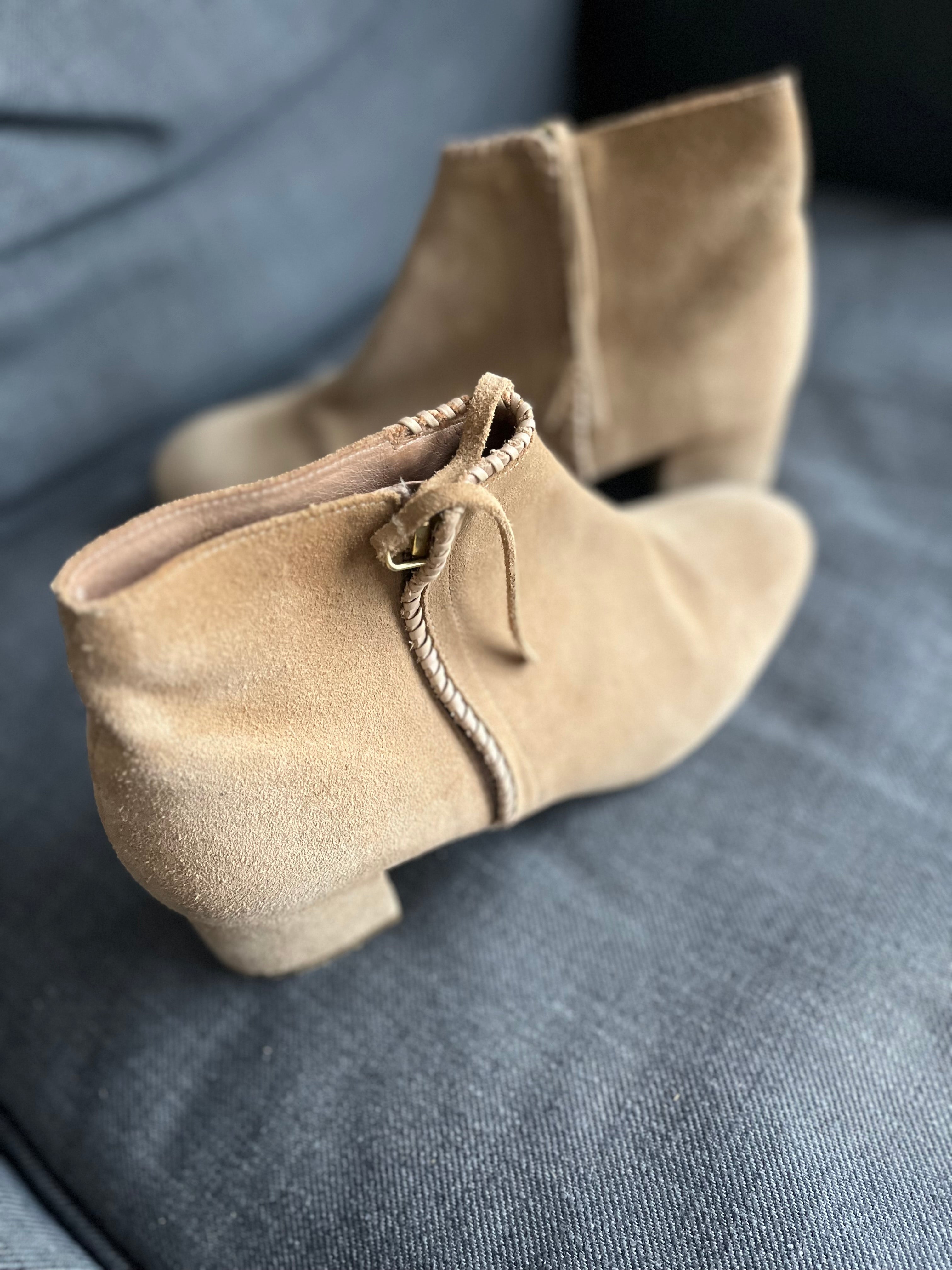 Maje Suede Ankle Boots Size 38