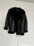 Whistles Black Flying Jacket Size S