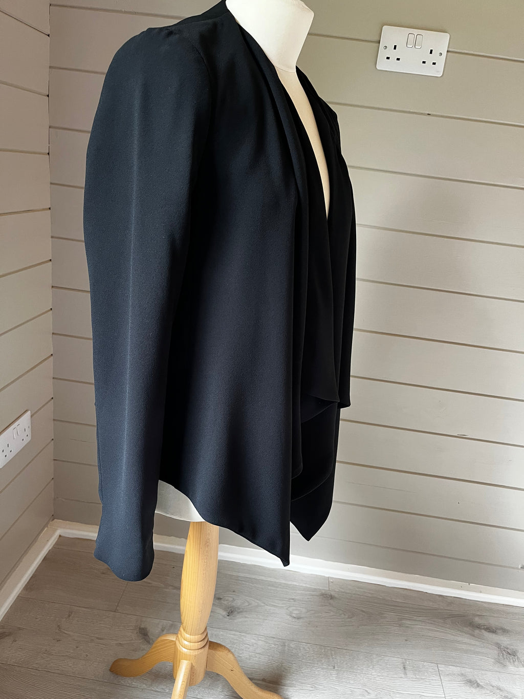 Phase Eight Black Draped Blazer Size 16