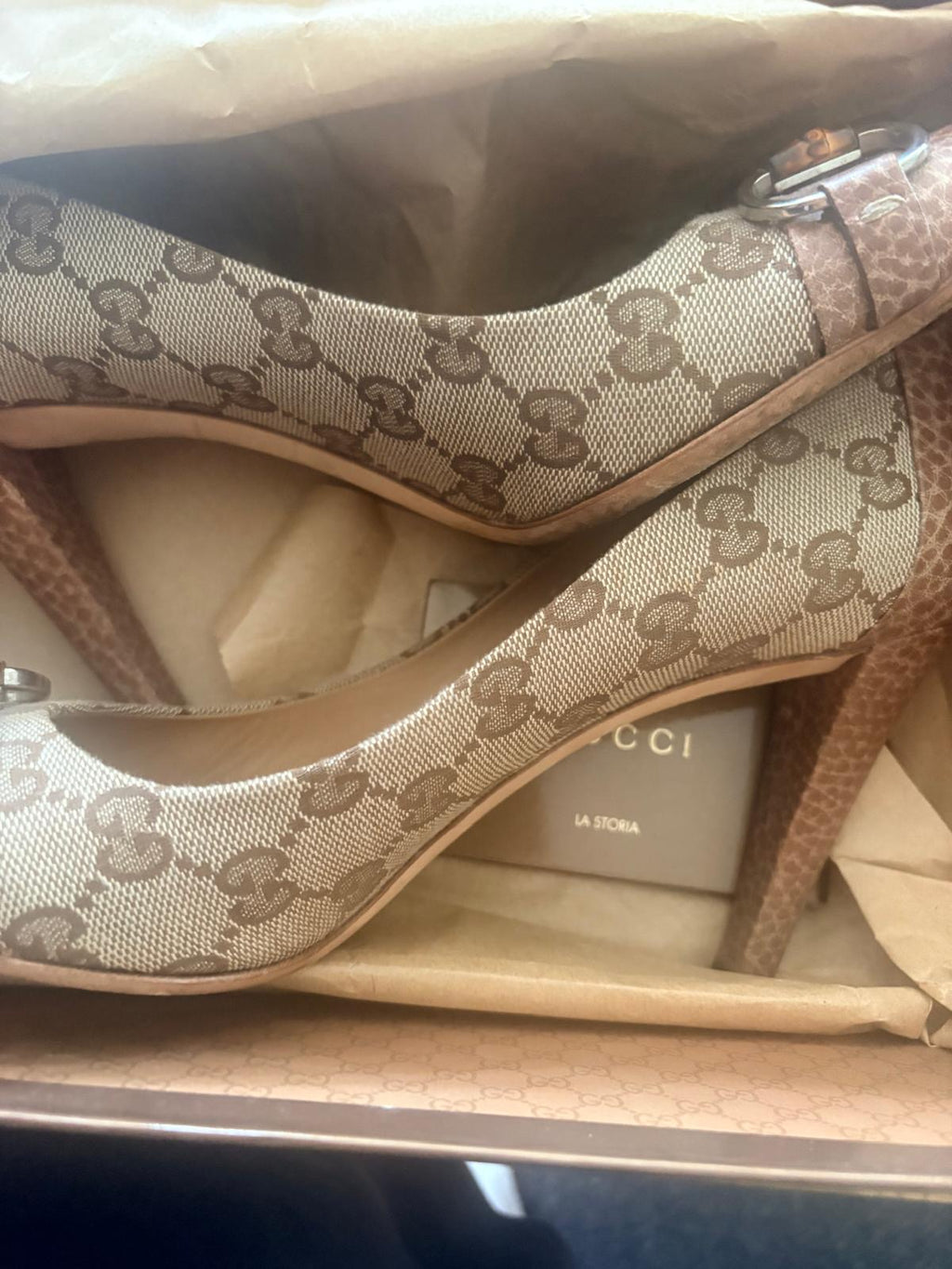 Gucci Bamboo Horsebit Shoes Size 39.5